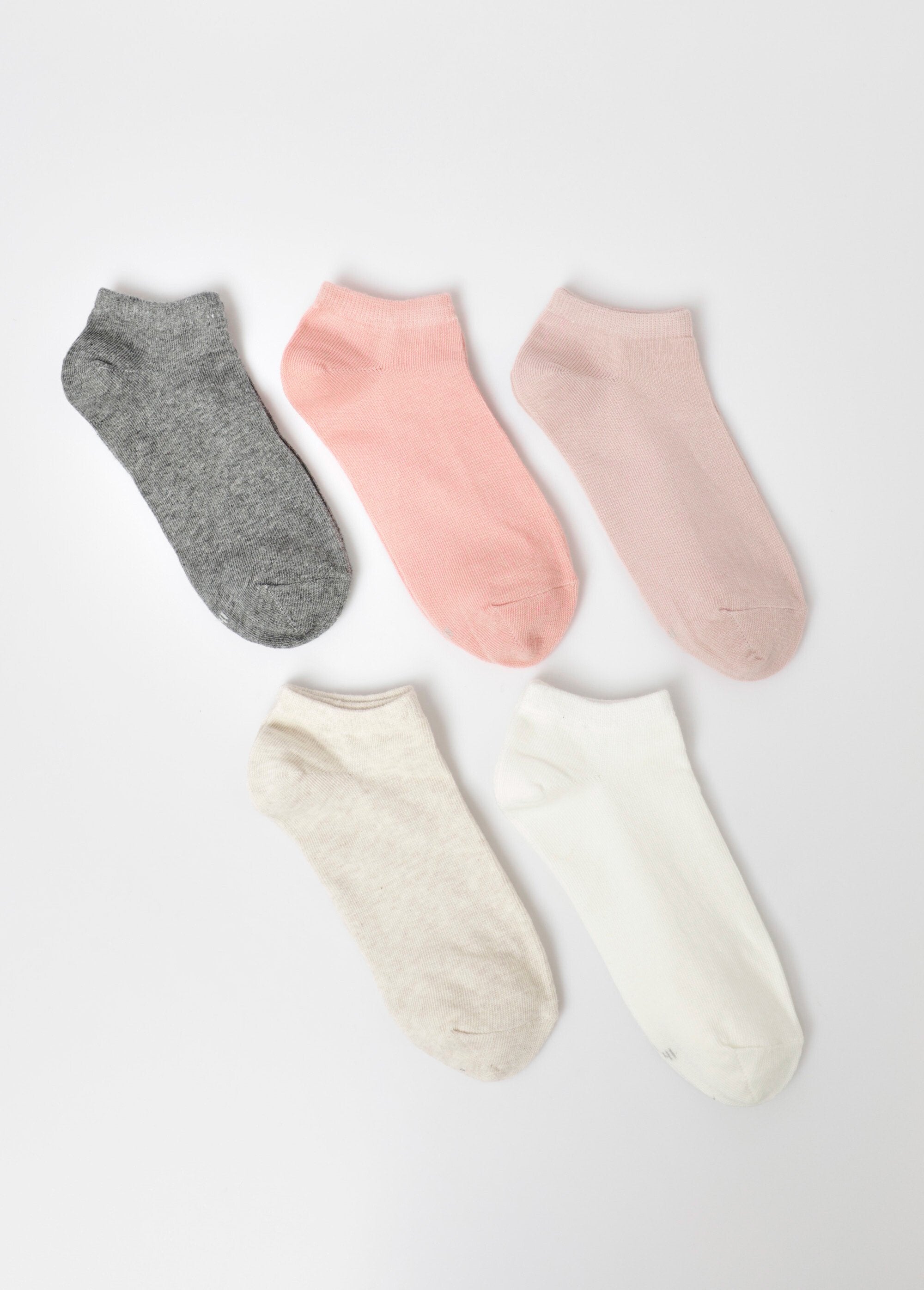 Pack_of_5_low_ankle_socks,_pastel_Assorted_pink_DE1_slim