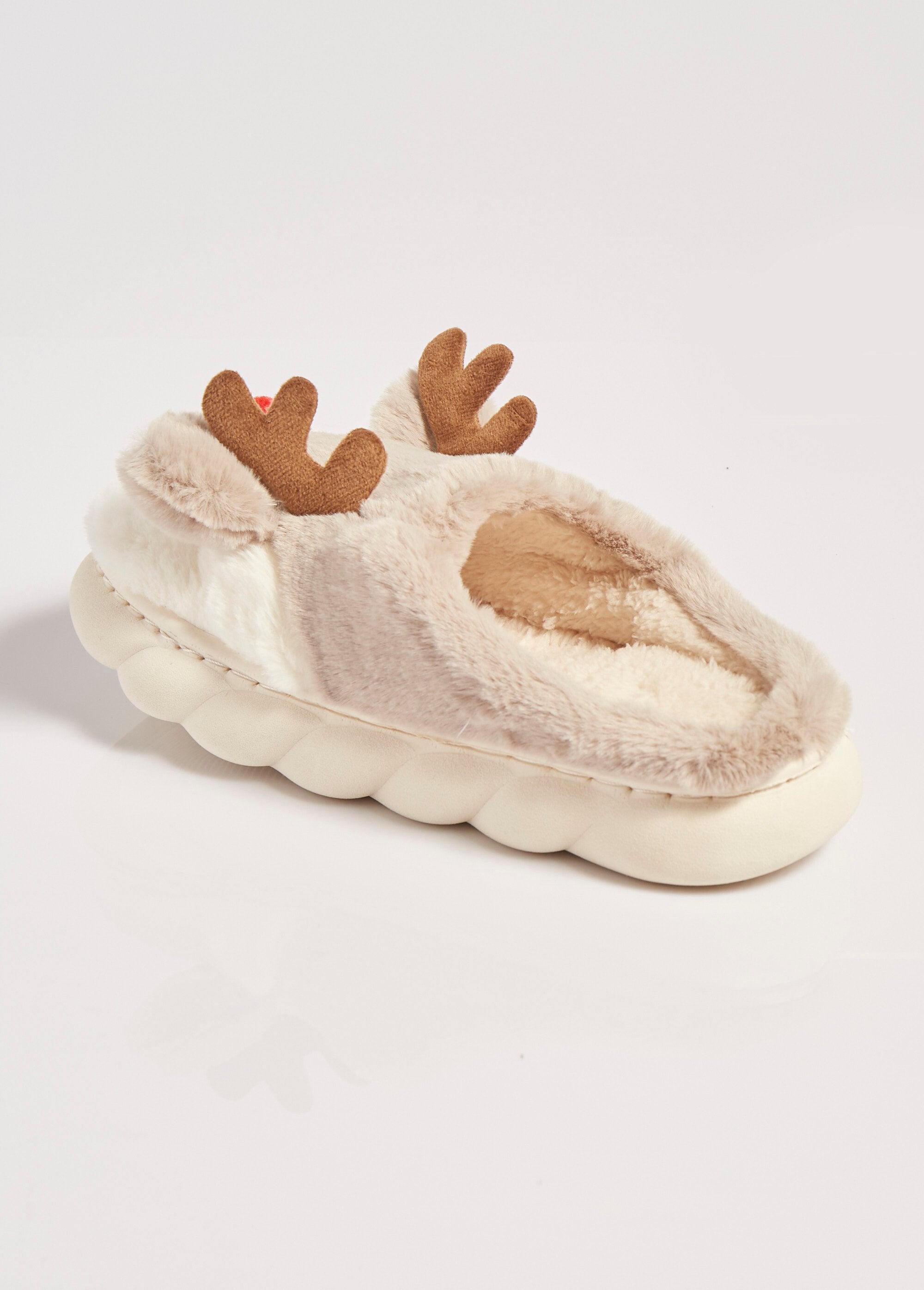 Chaussons_chauds_en_fourrure_thème_Noël_Beige_DO1_slim
