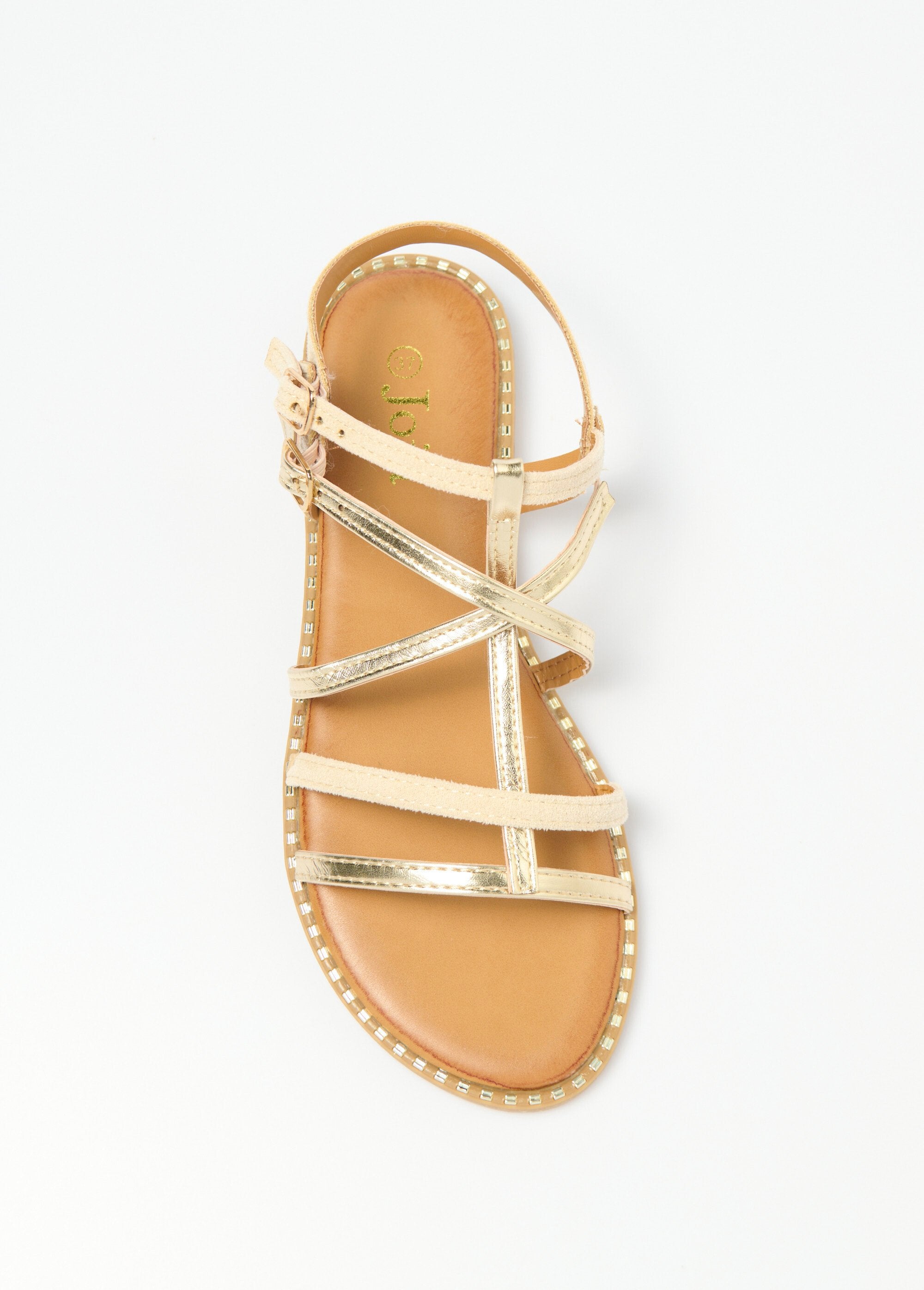 Two-material_gladiator_sandals_with_straps_Beige_and_gold_OV1_slim
