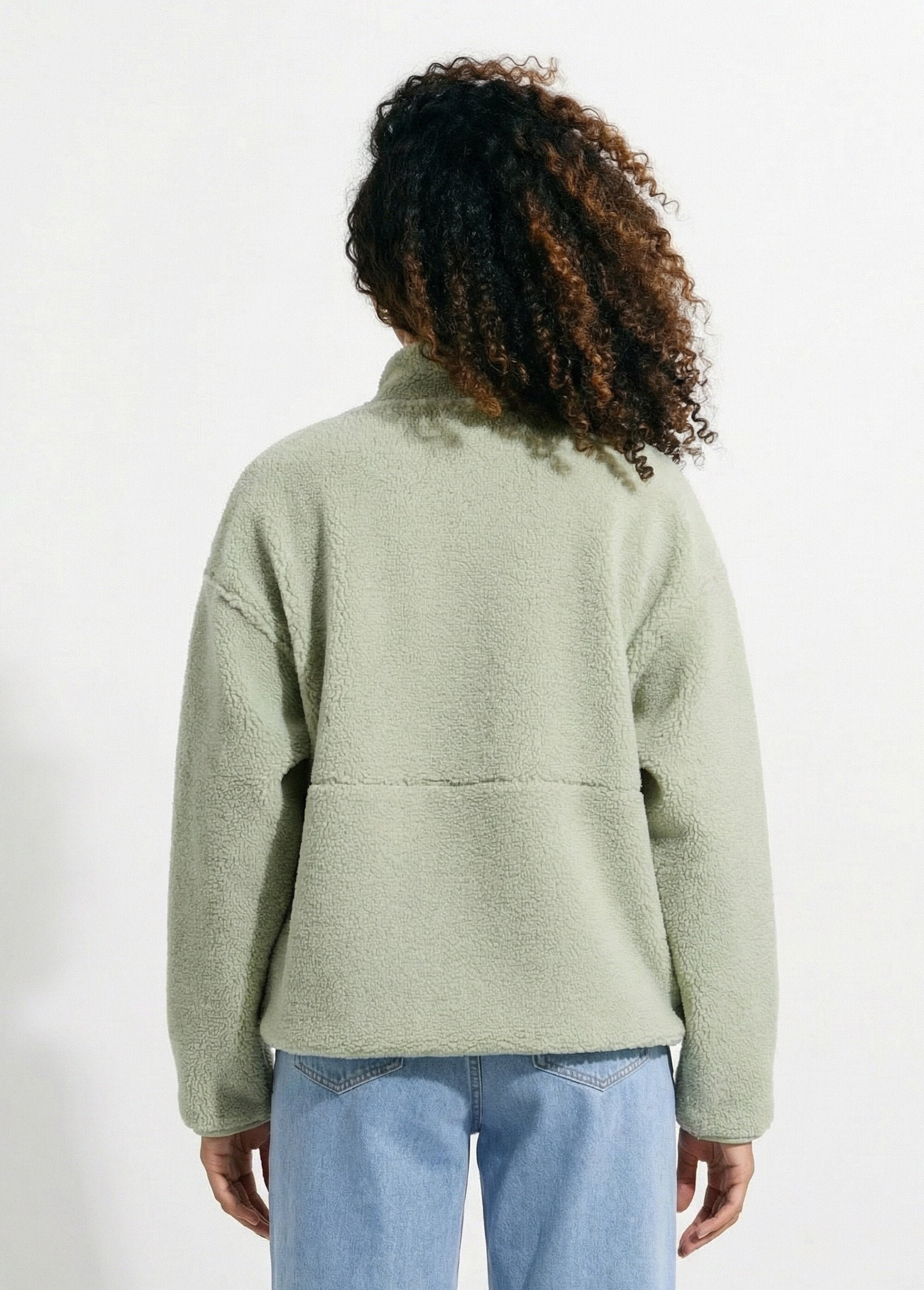 Warm_fleece_zip-up_vest,_high_collar_Almond_green_DO1_slim