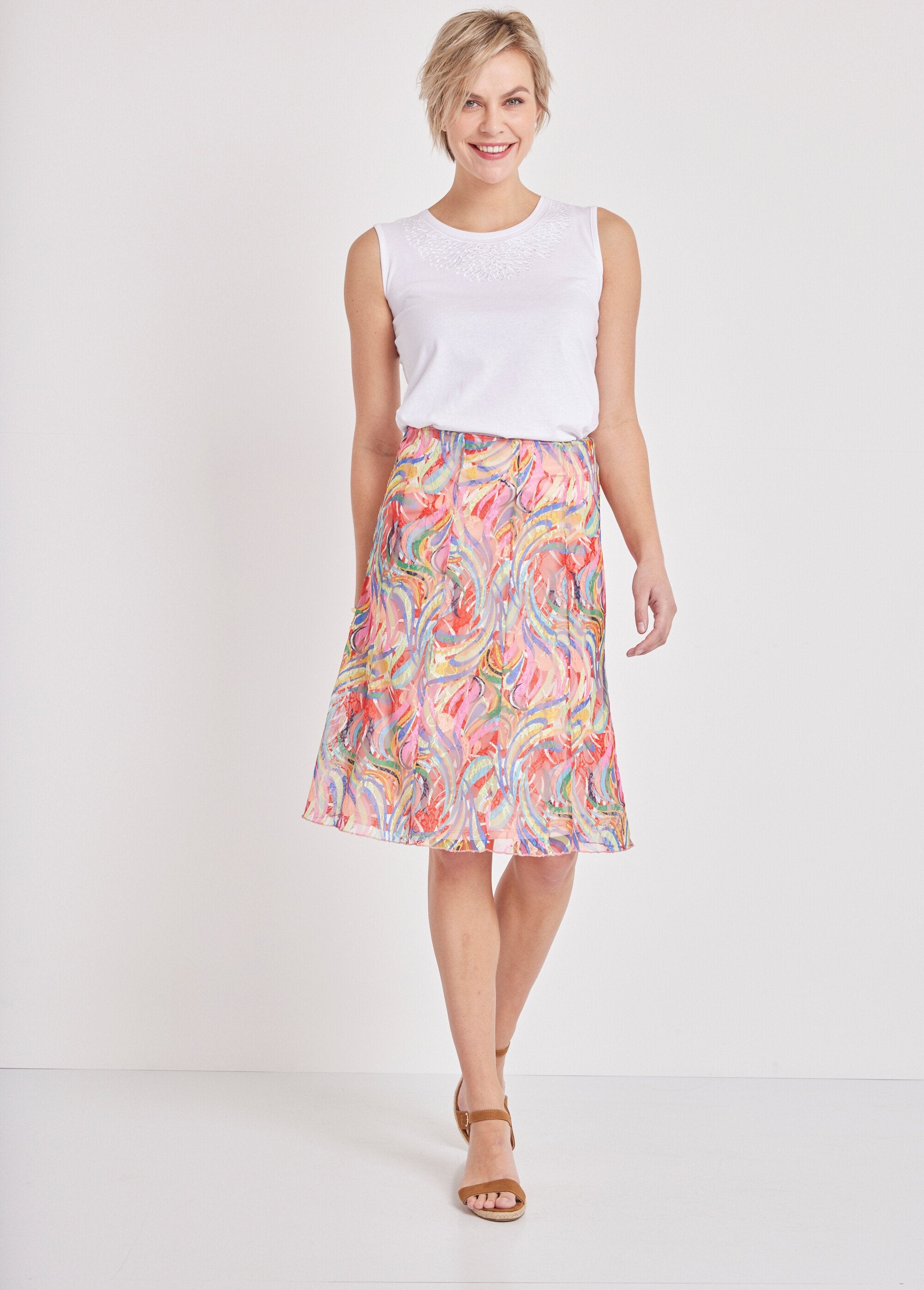 Mid-length_flared_lace_mesh_skirt_Multicolor_SF1_slim