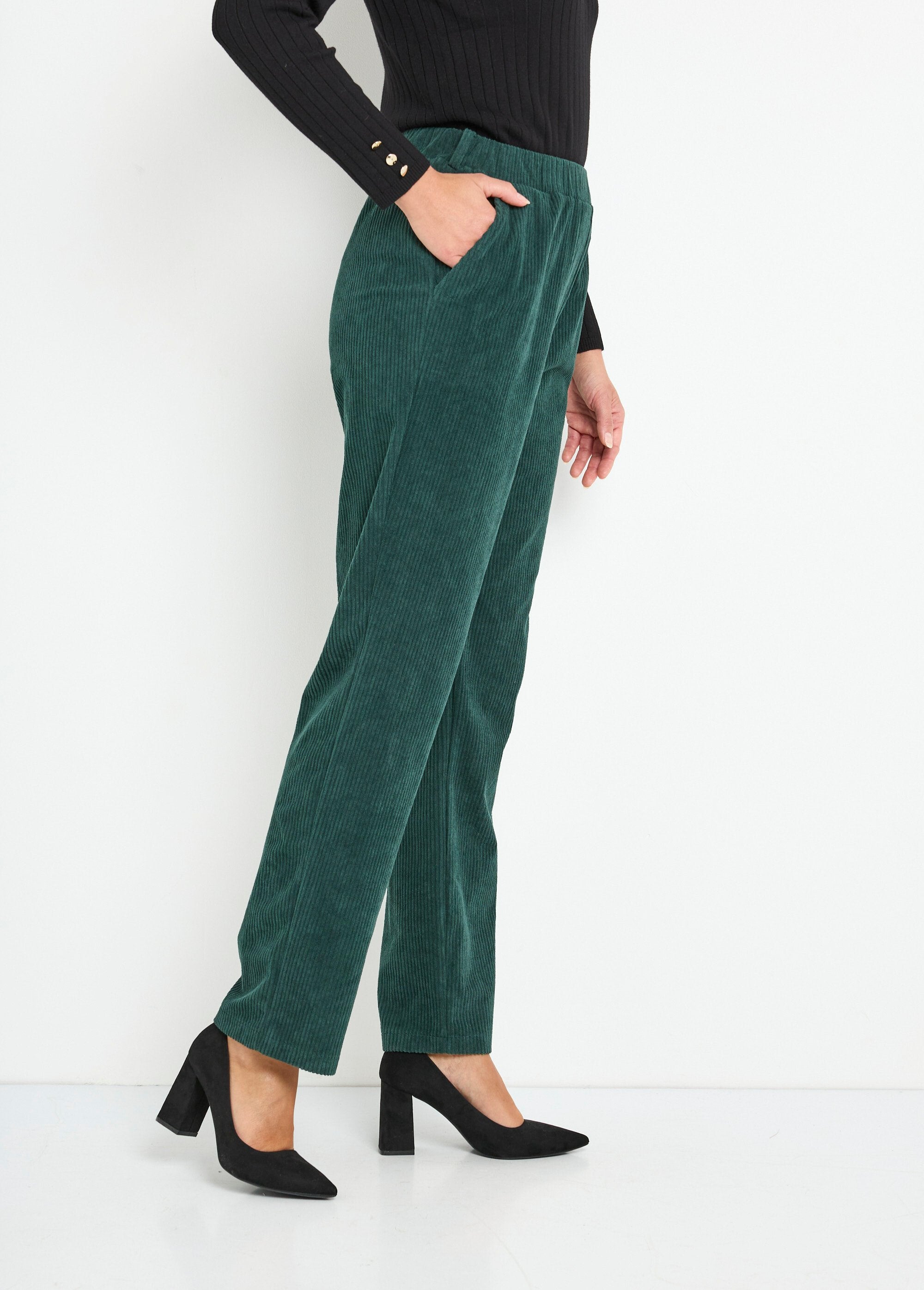 Corduroy_trousers_with_elasticated_waist_Green_DR1_slim