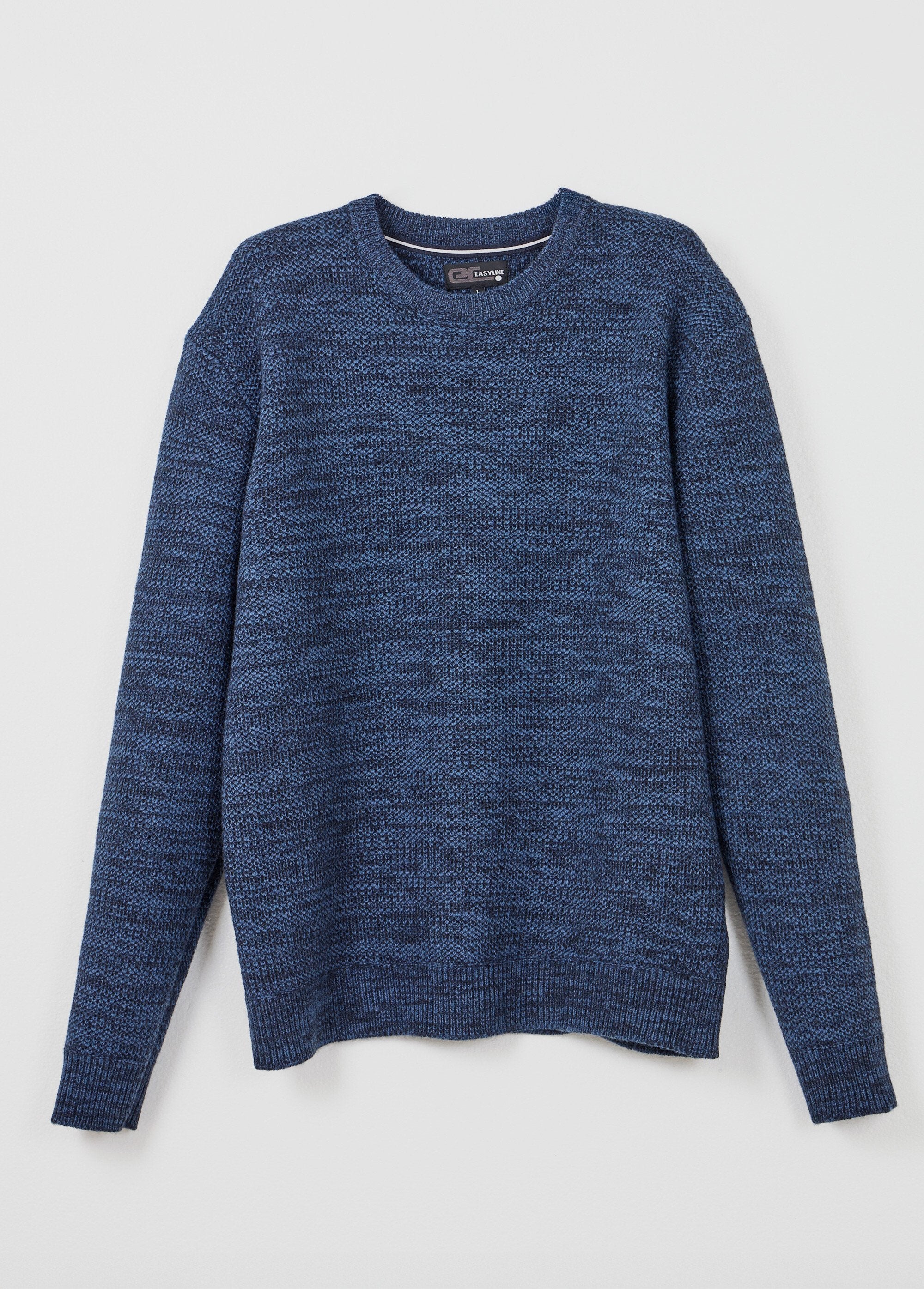 Long-sleeved_wool_marl_knit_round_neck_sweater_Blue_AP1_slim
