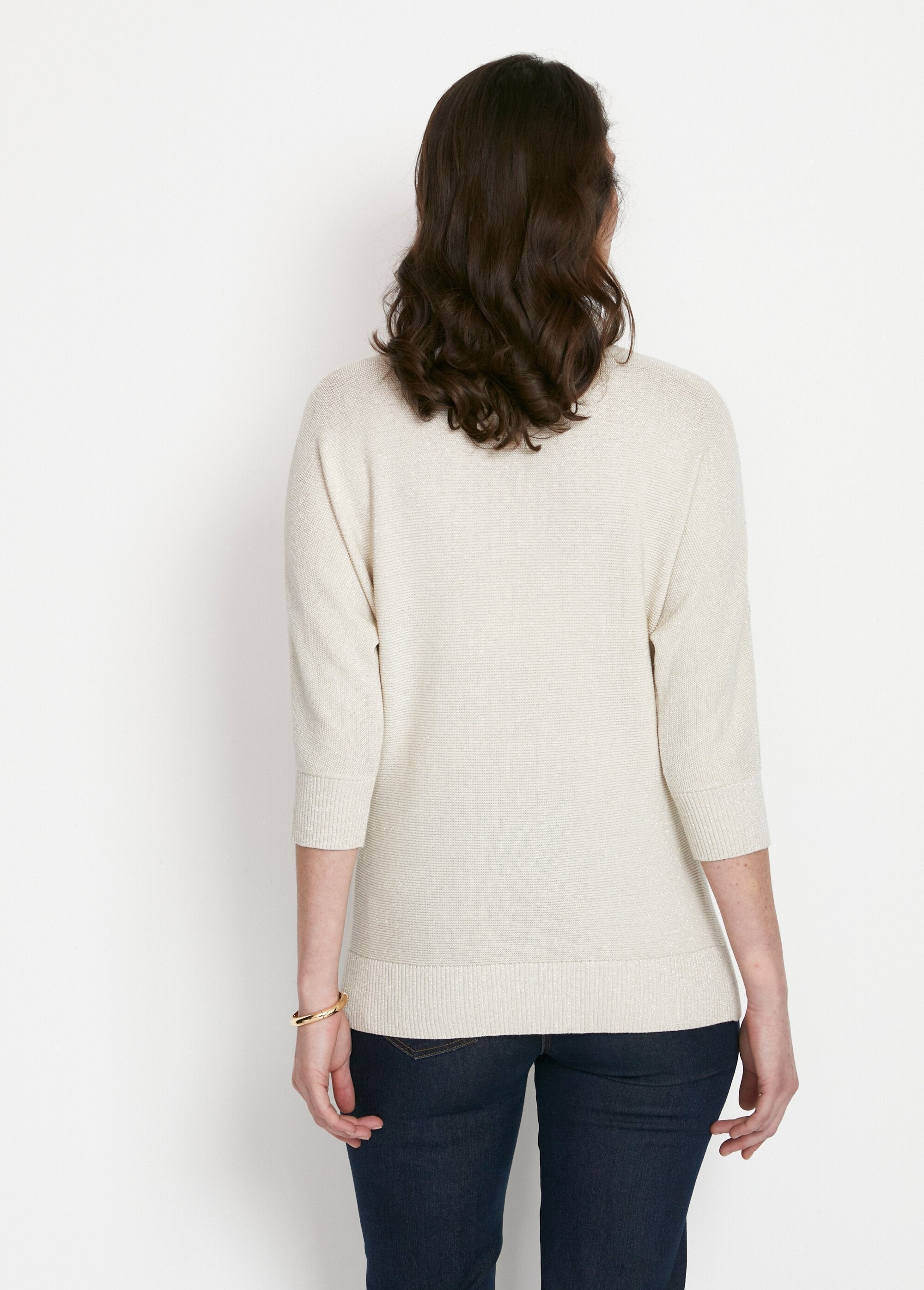 Openwork_fancy_shiny_knit_sweater_Beige_DO1_slim
