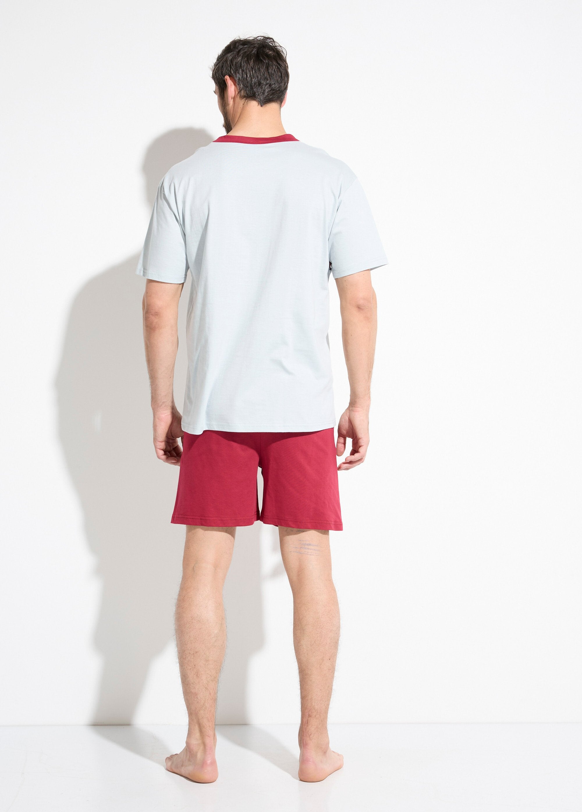 Two-tone_cotton_short_pajamas_Bordeaux_DO1_slim