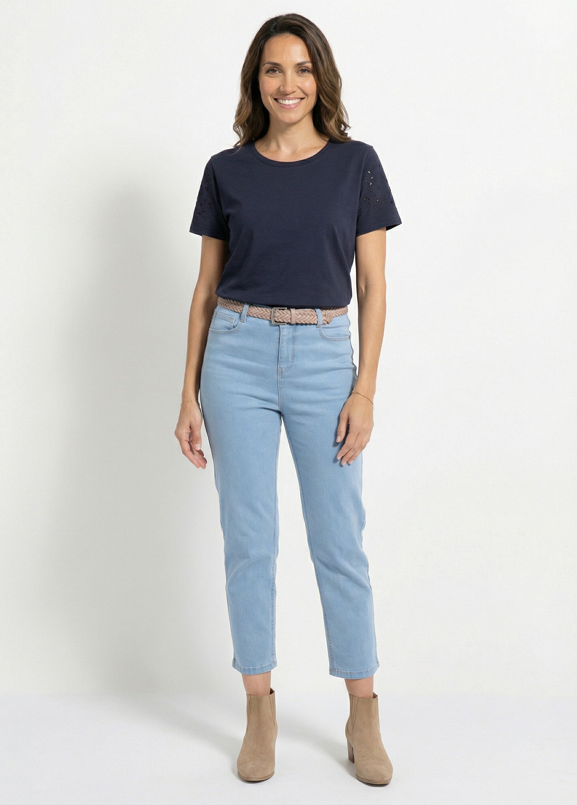 Short-sleeved_embroidered_stretch_cotton_T-shirt_Marine_SF1_slim