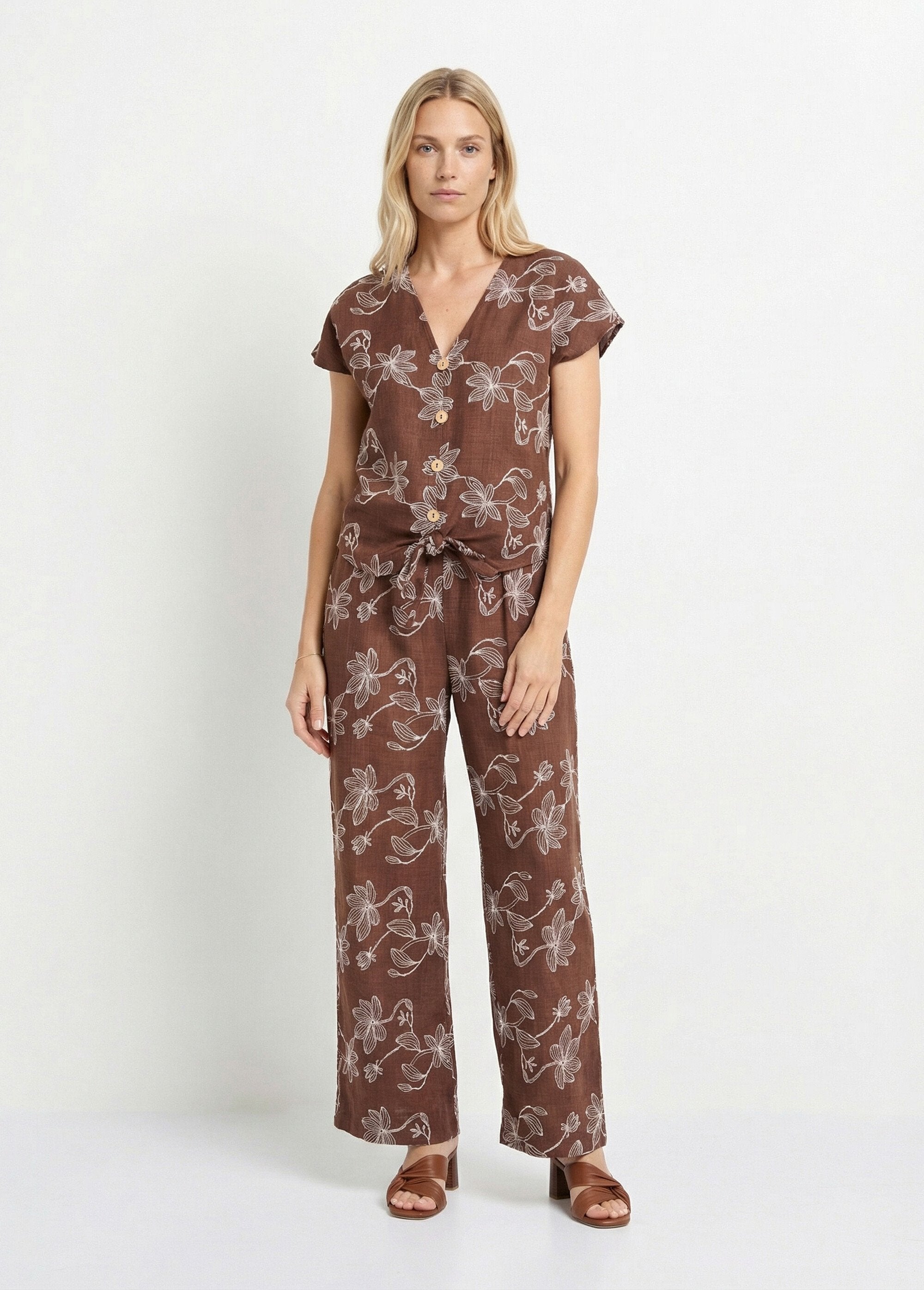 Tunique_sérigraphies_fleurs,_à_nouer_Chocolat_SF1_slim