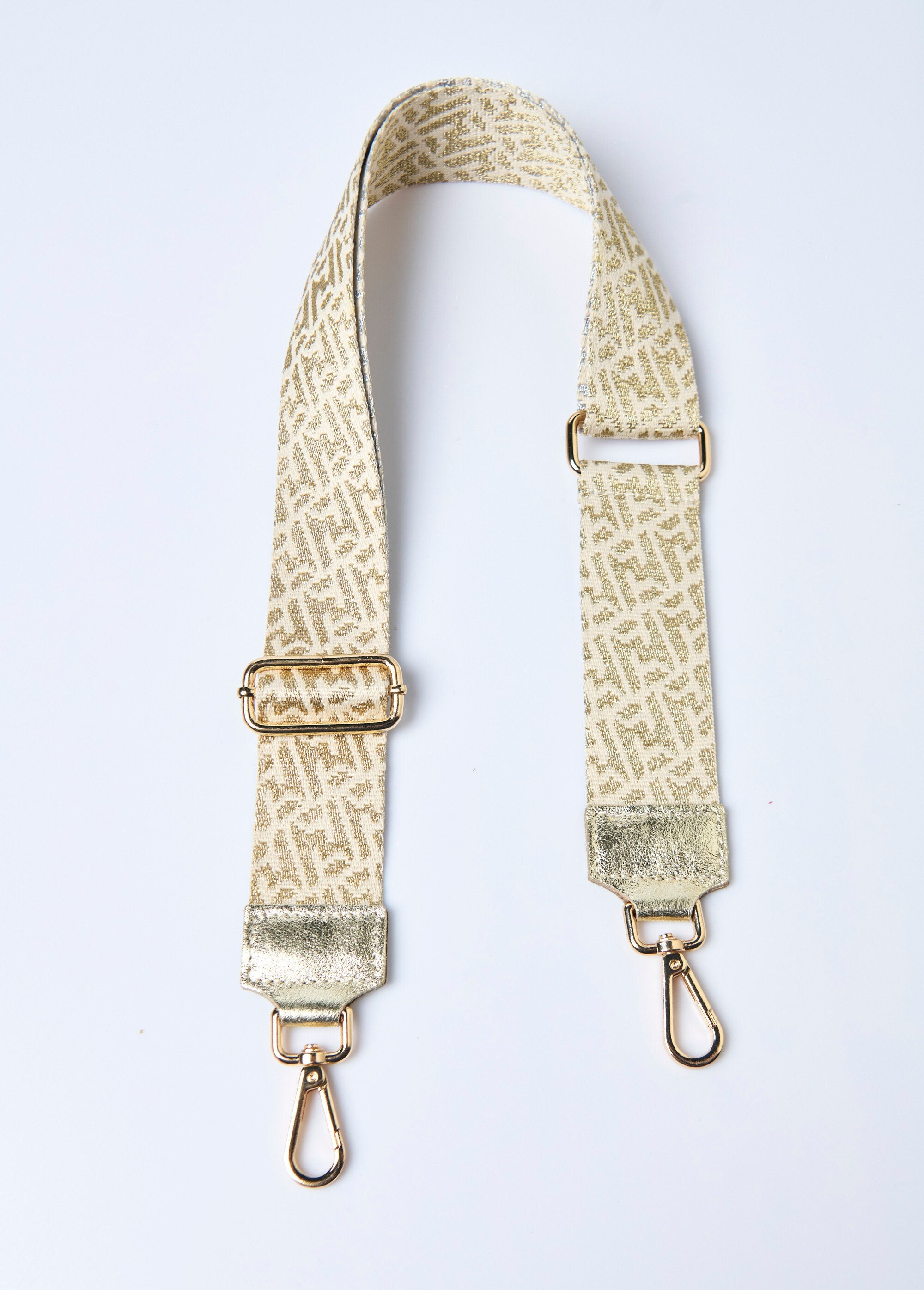 Graphic_woven_handbag_strap_Ecru_and_gold_FA1_slim