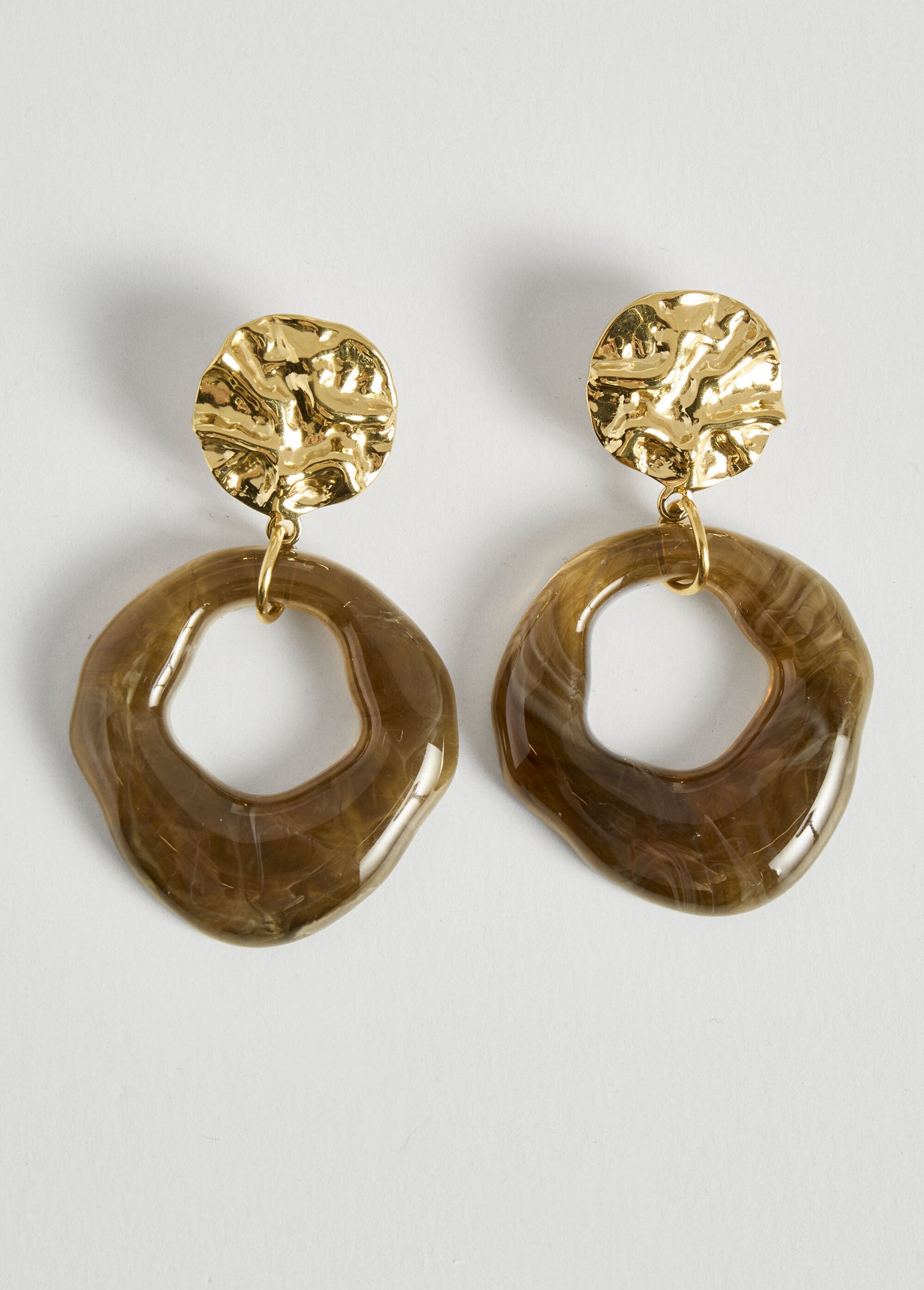 Boucles_d'oreilles_inox,_pendant_résine_Marron_FA1_slim