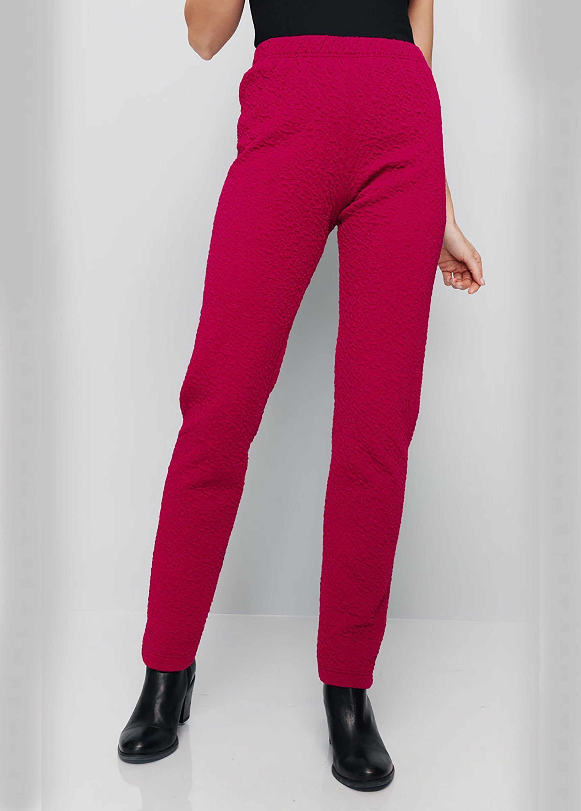 Plain_or_two-tone_stretchy_elasticated_waist_leggings_Raspberry_FA1_slim