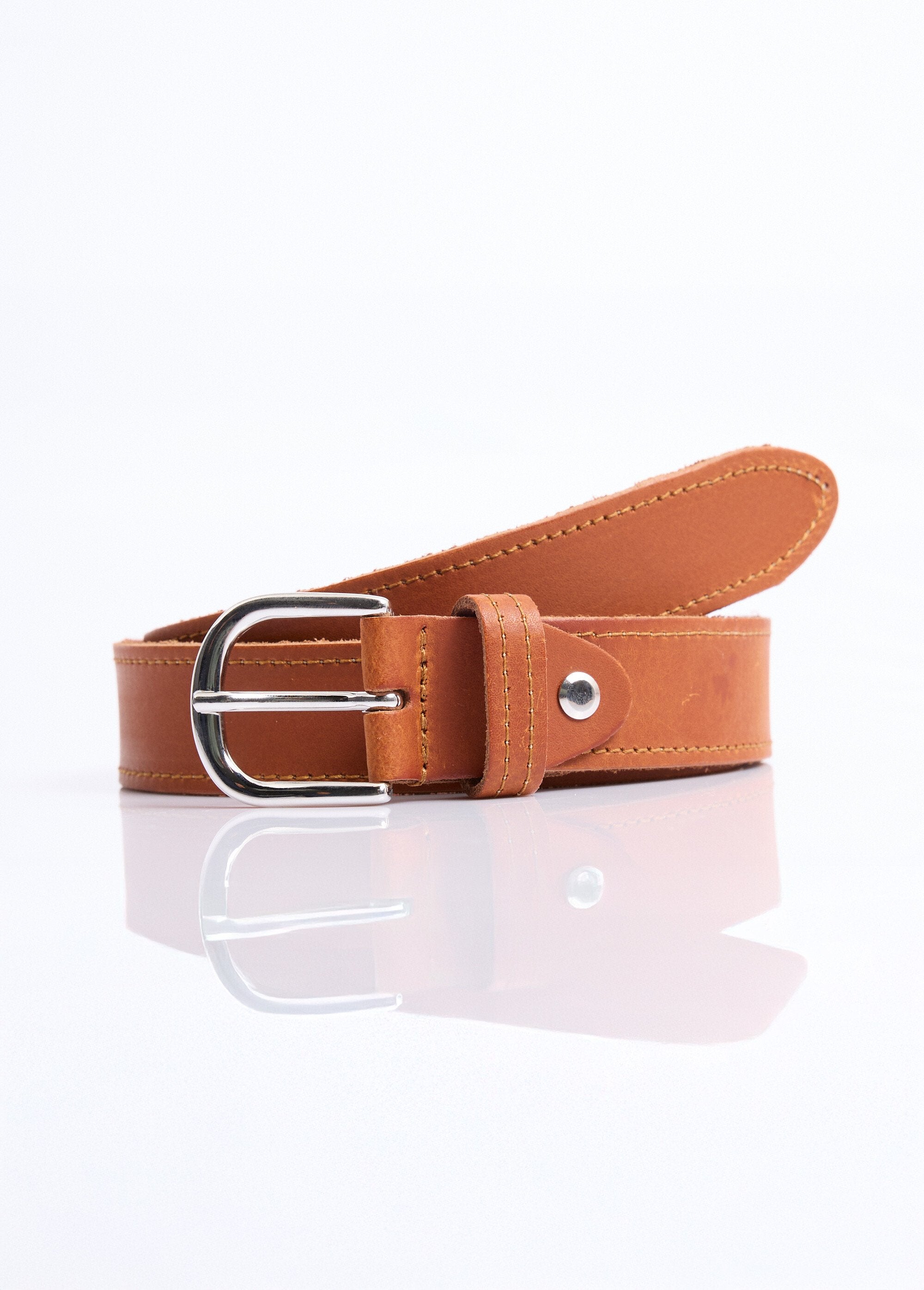 Casual_chic_leather_belt,_raw_edges_Brown_FA1_slim