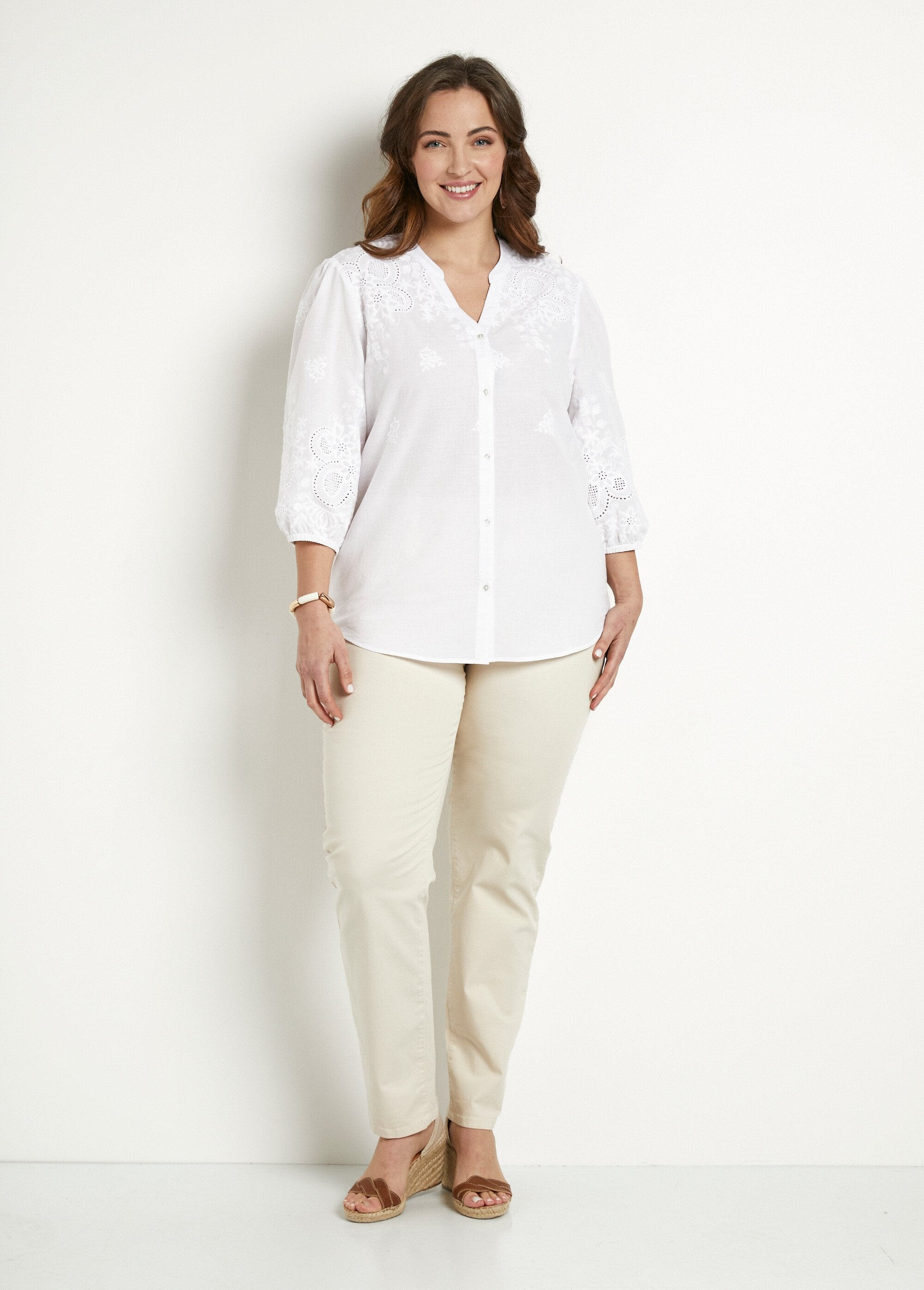 Long_embroidered_cotton_blouse_with_3/4_sleeves_White_SF1_curvy