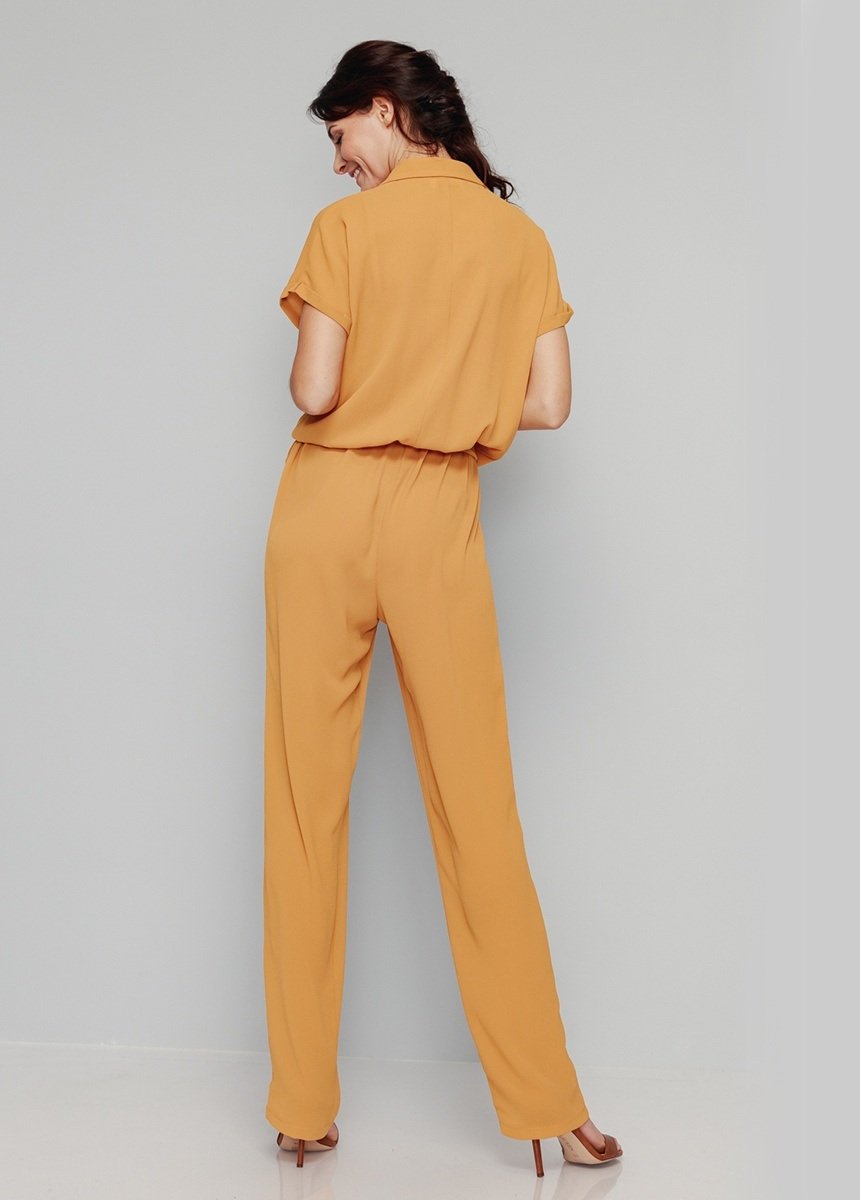 Combi-pantalon_unie_taille_élastiquée_Uni_miel_DO1_slim