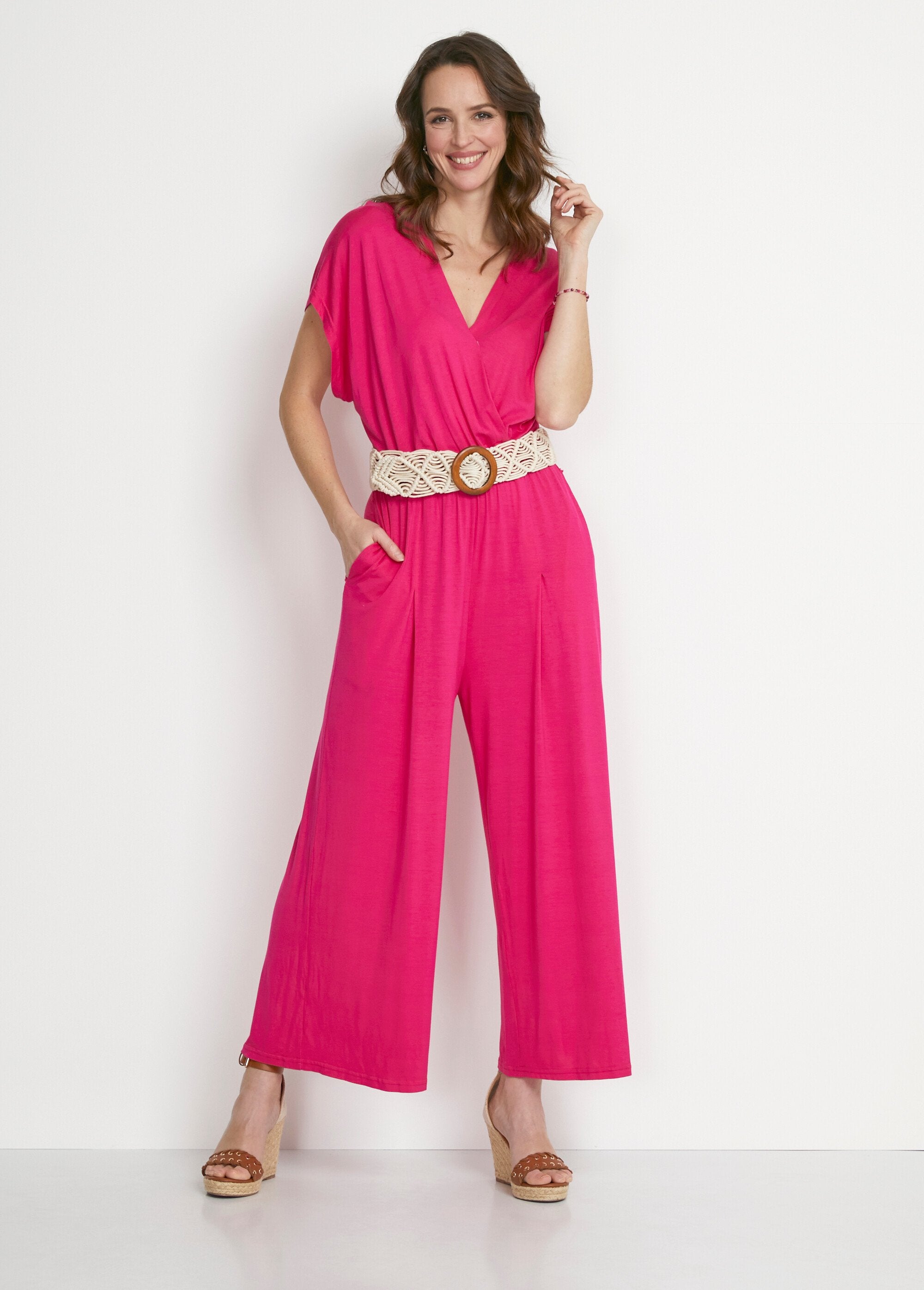 Combinaison_jupe-culotte_maille_extensible_Rose_SF1_slim