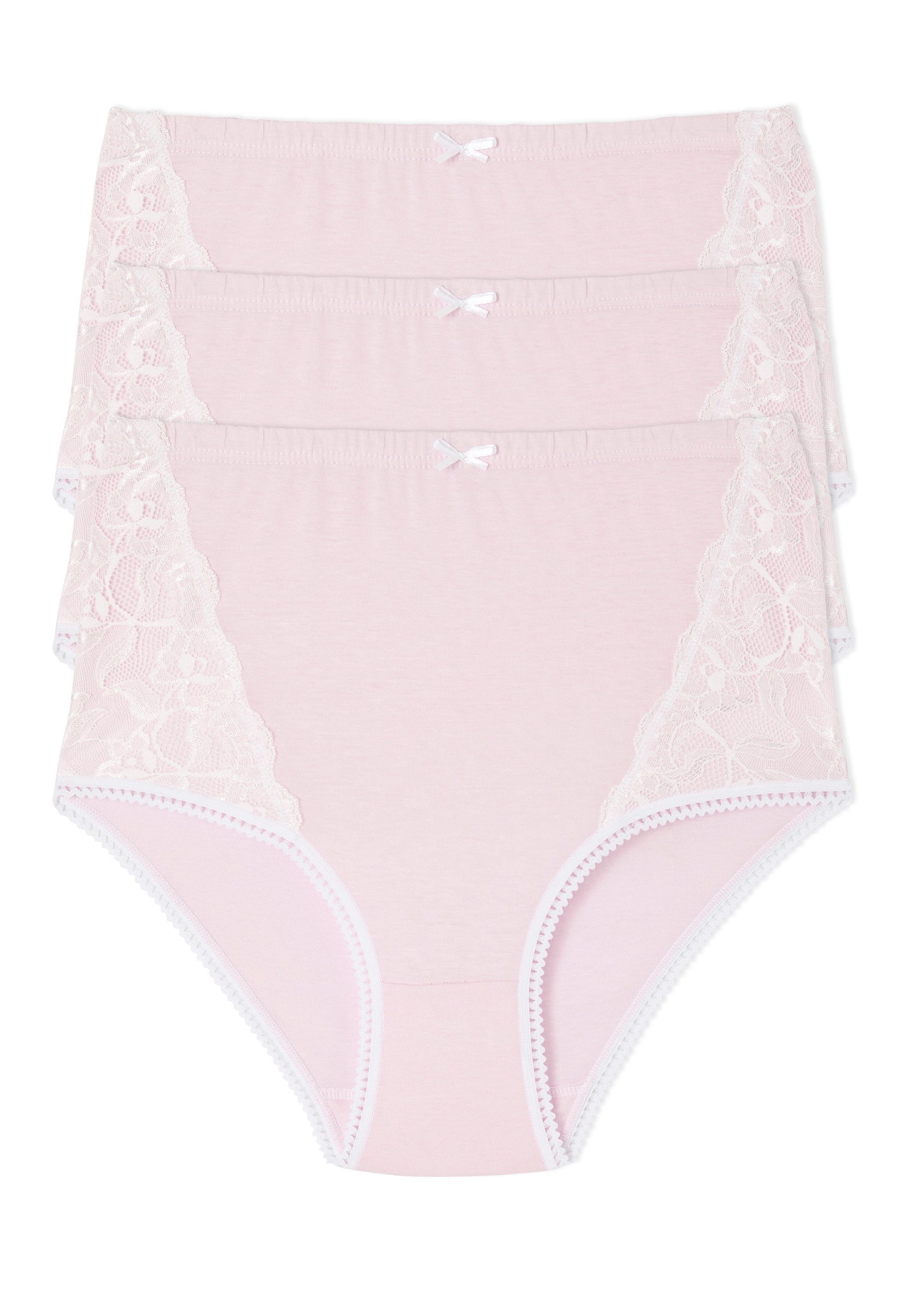 High-waisted_cotton_and_lace_briefs_-_pack_of_3_Pink_lot3_DE2_slim