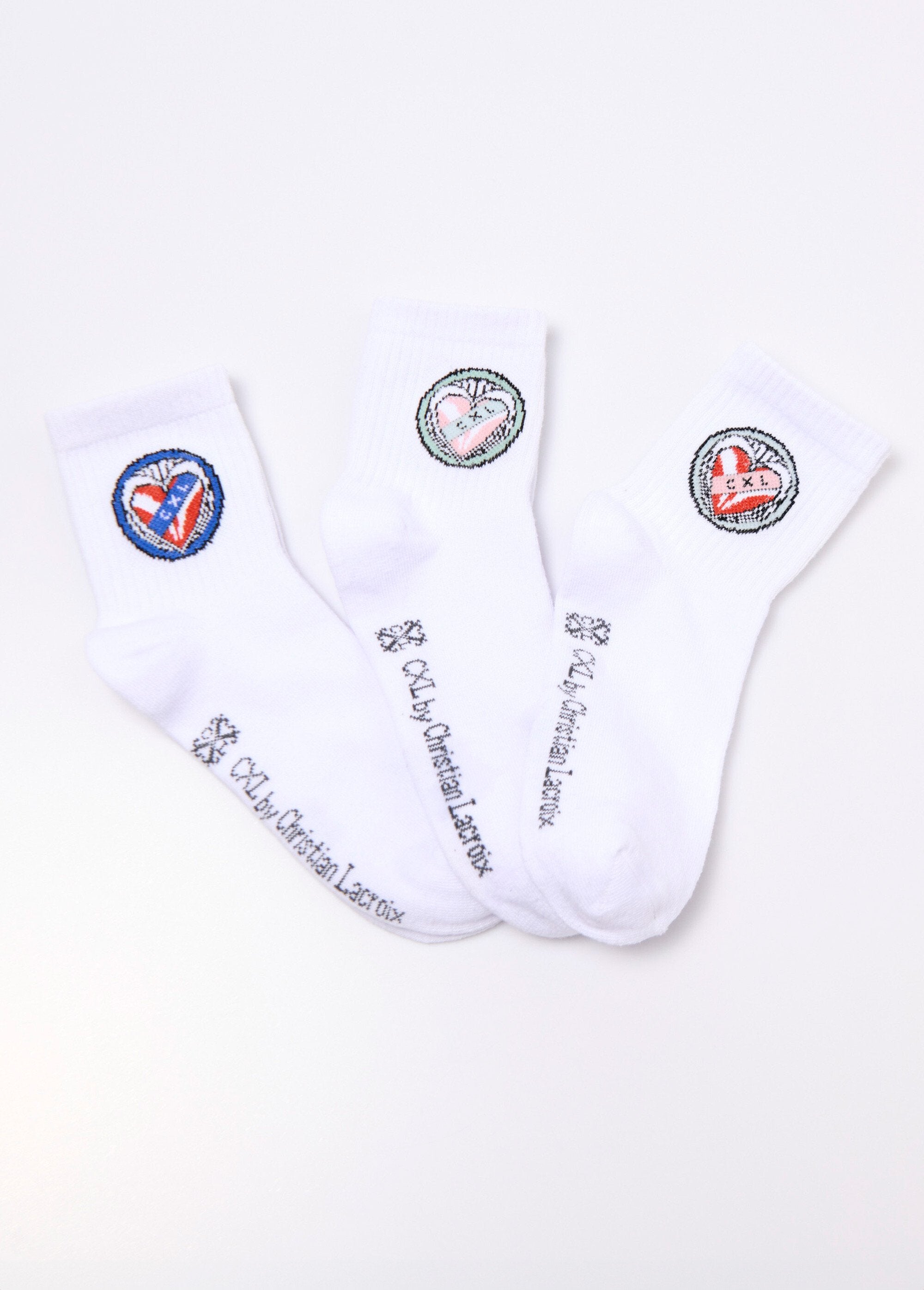 CXL_by_Christian_Lacroix®_-_Lot_de_3_Chaussettes_écusson_Blanc_lot_3_FA1_slim