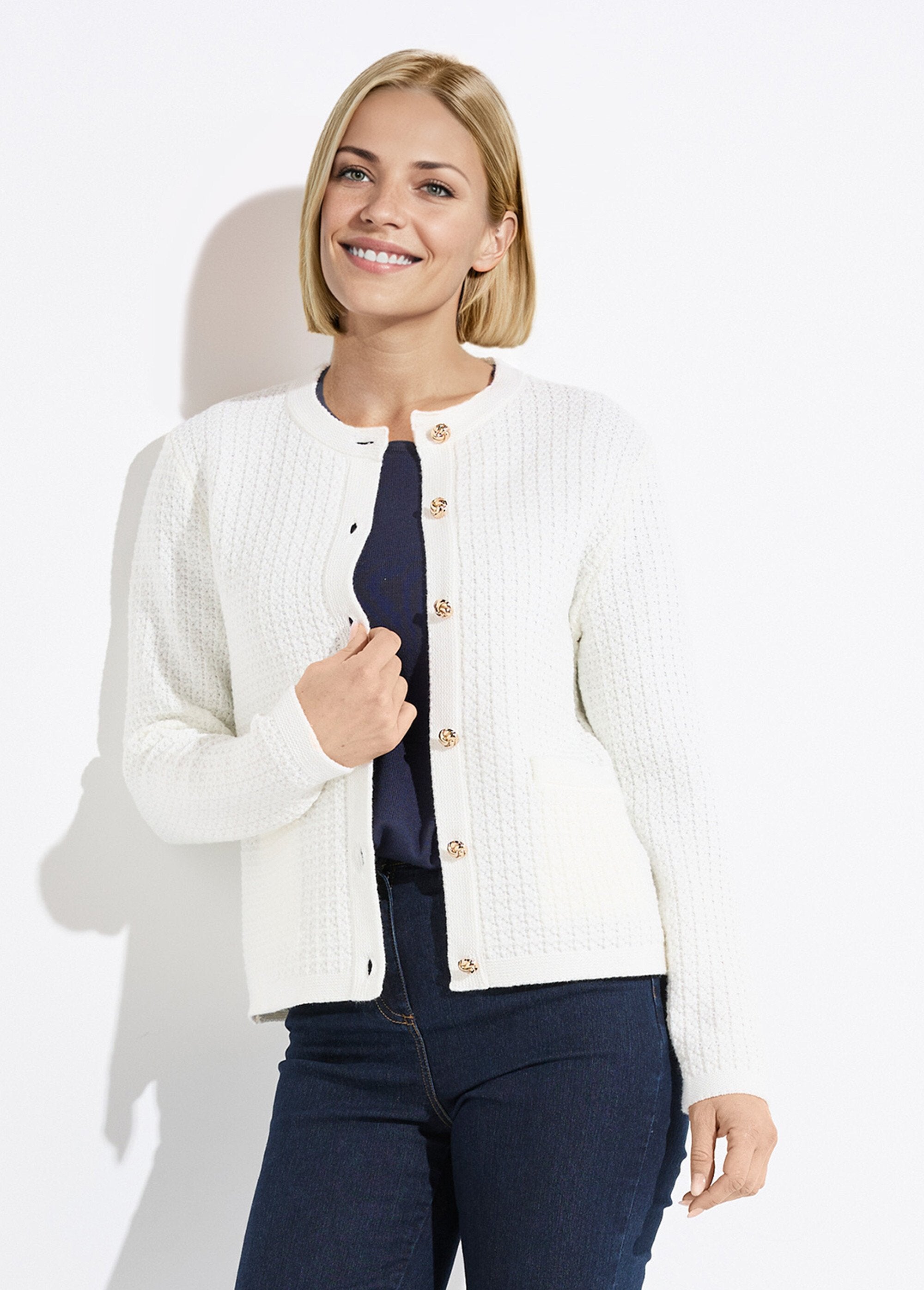 Tweed-effect_knitted_short_buttoned_vest_jacket_Ecru_FA1_slim