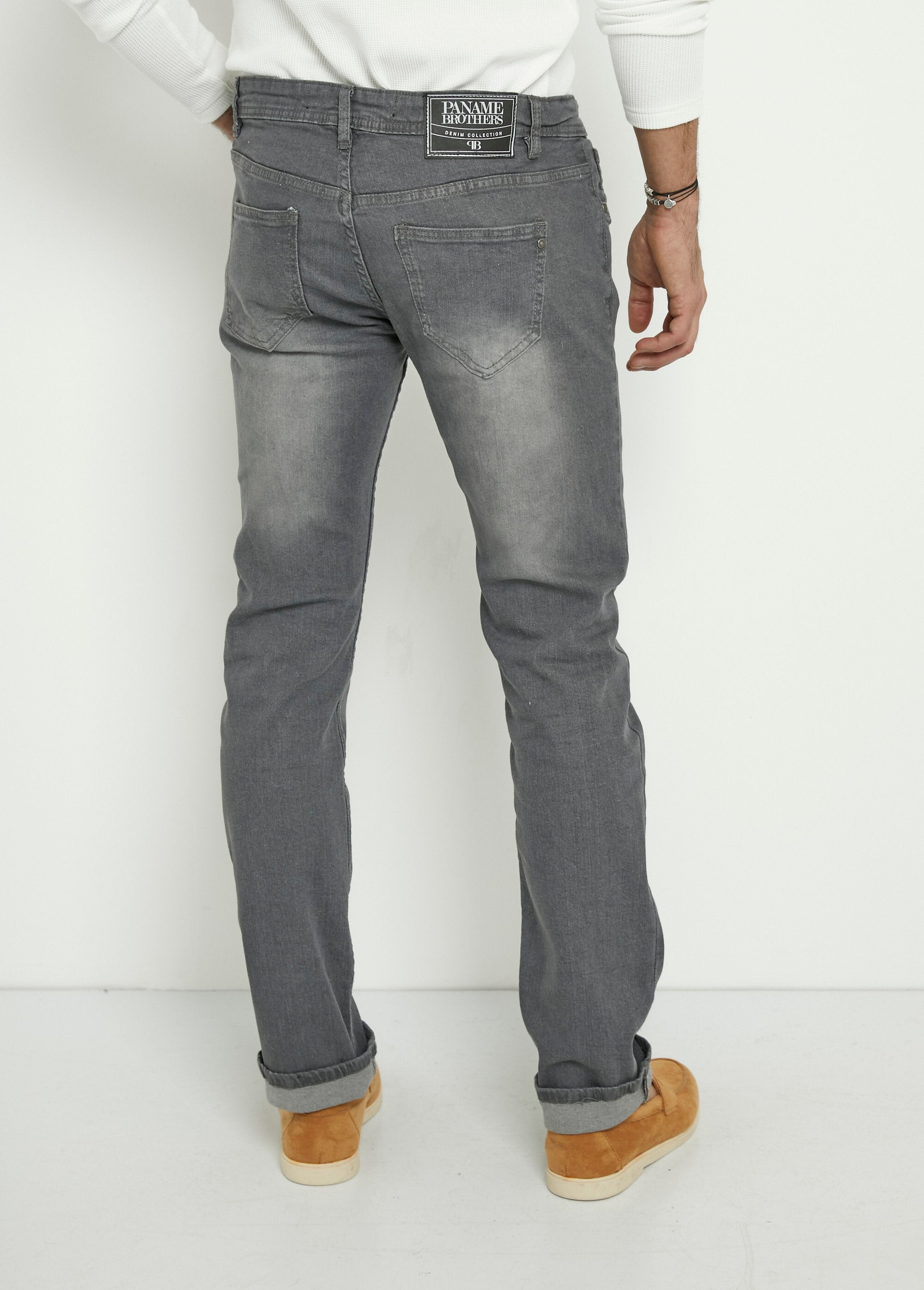 5-pocket_straight-cut,_stretchy_jeans_Gray_DO1_slim