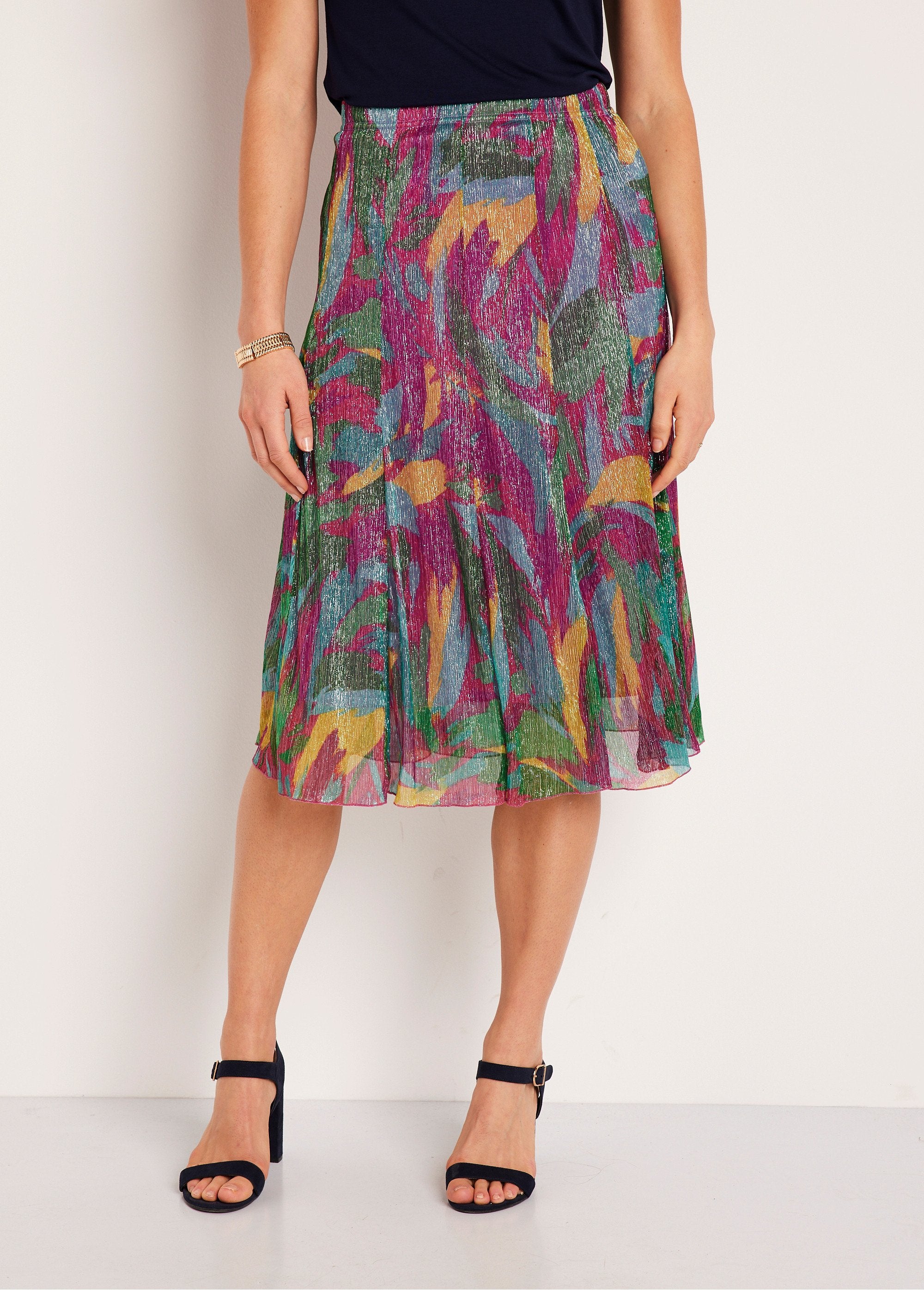 Wide_shiny_printed_mid-length_skirt_Fuchsia_and_green_FA1_slim