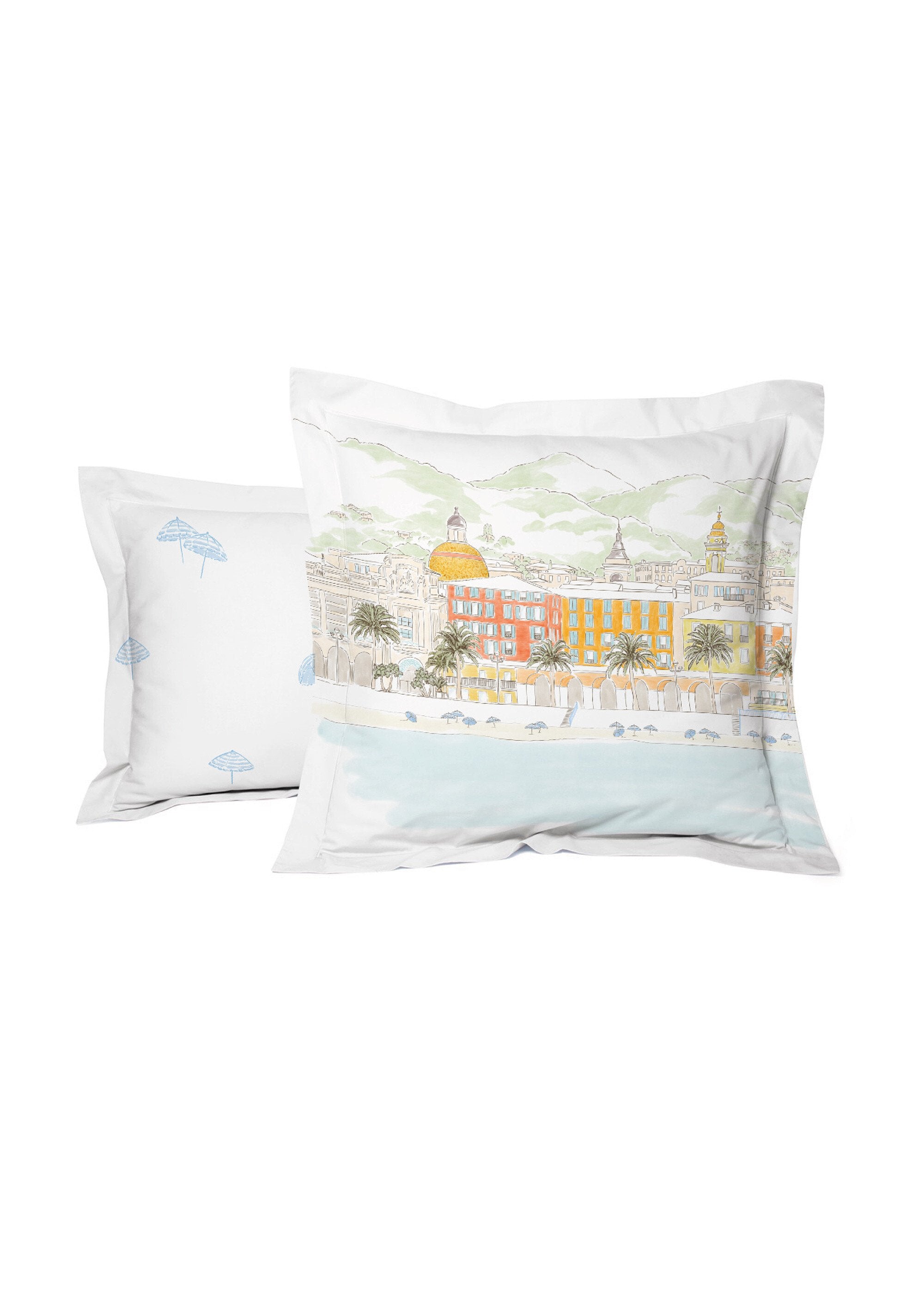 Taie_d'oreiller_aquarelle_Nice_percale_Blanc_et_jaune_FA1_slim