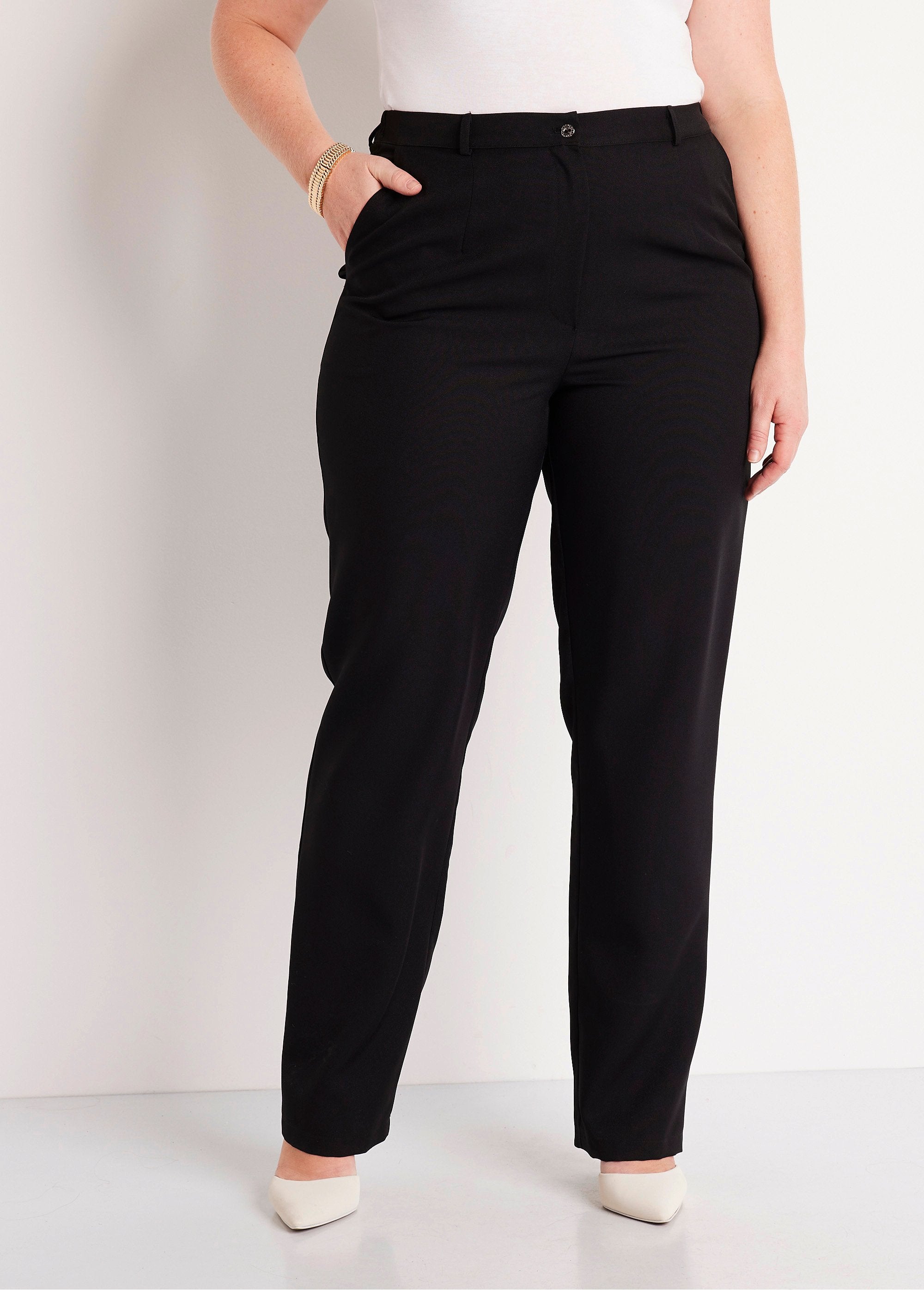 Plain_straight_pants_with_semi-elasticated_waist_Black_FA1_curvy