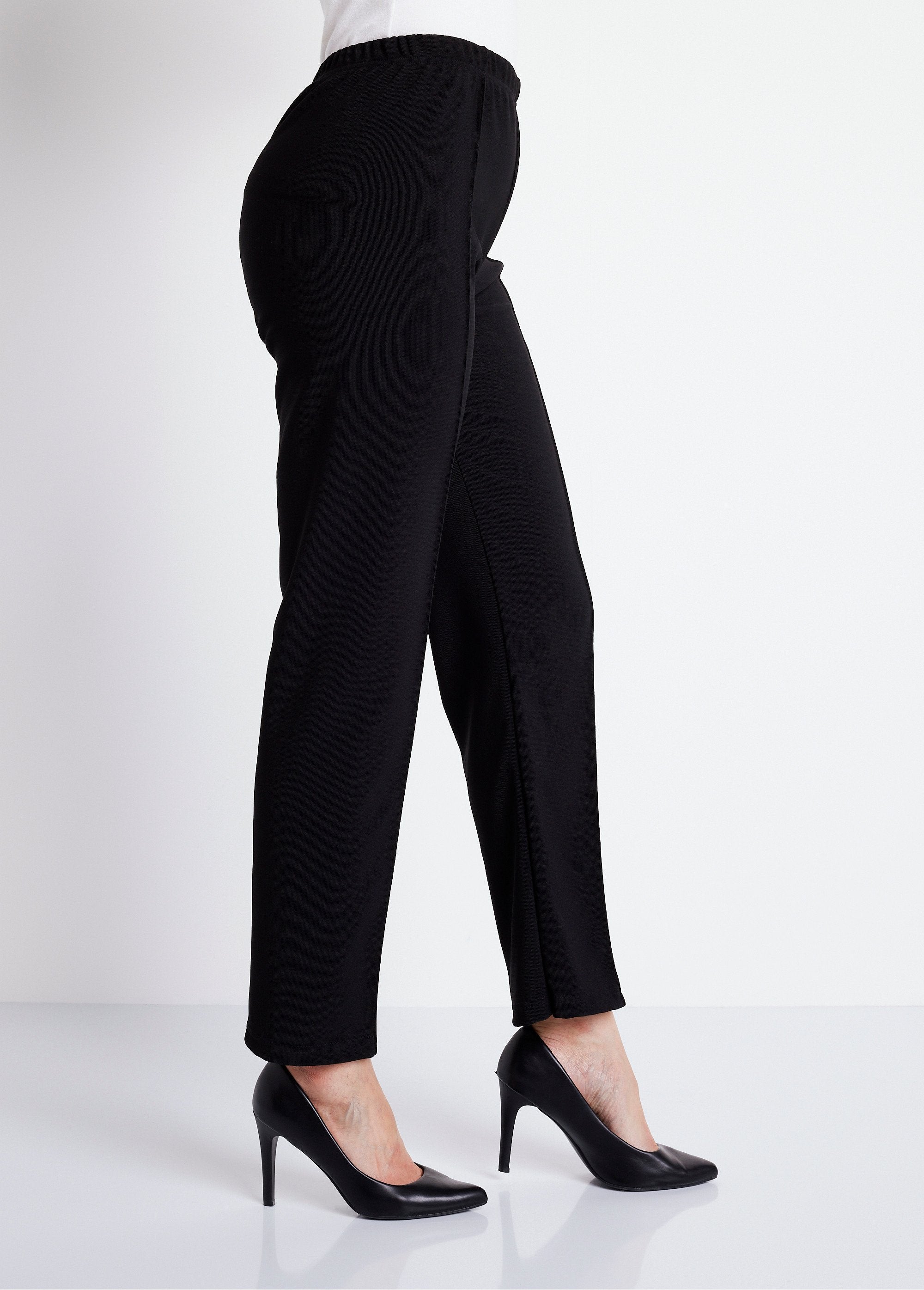 Straight_pants_with_elasticated_waist_and_ribbed_knit_Black_DR1_slim