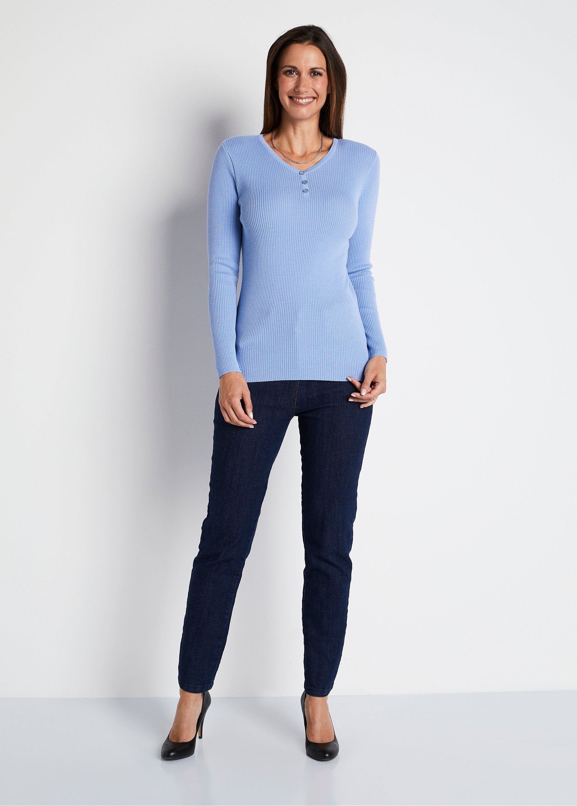 Tunisian_neckline_sweater_with_merino_wool_Blue_SF1_slim