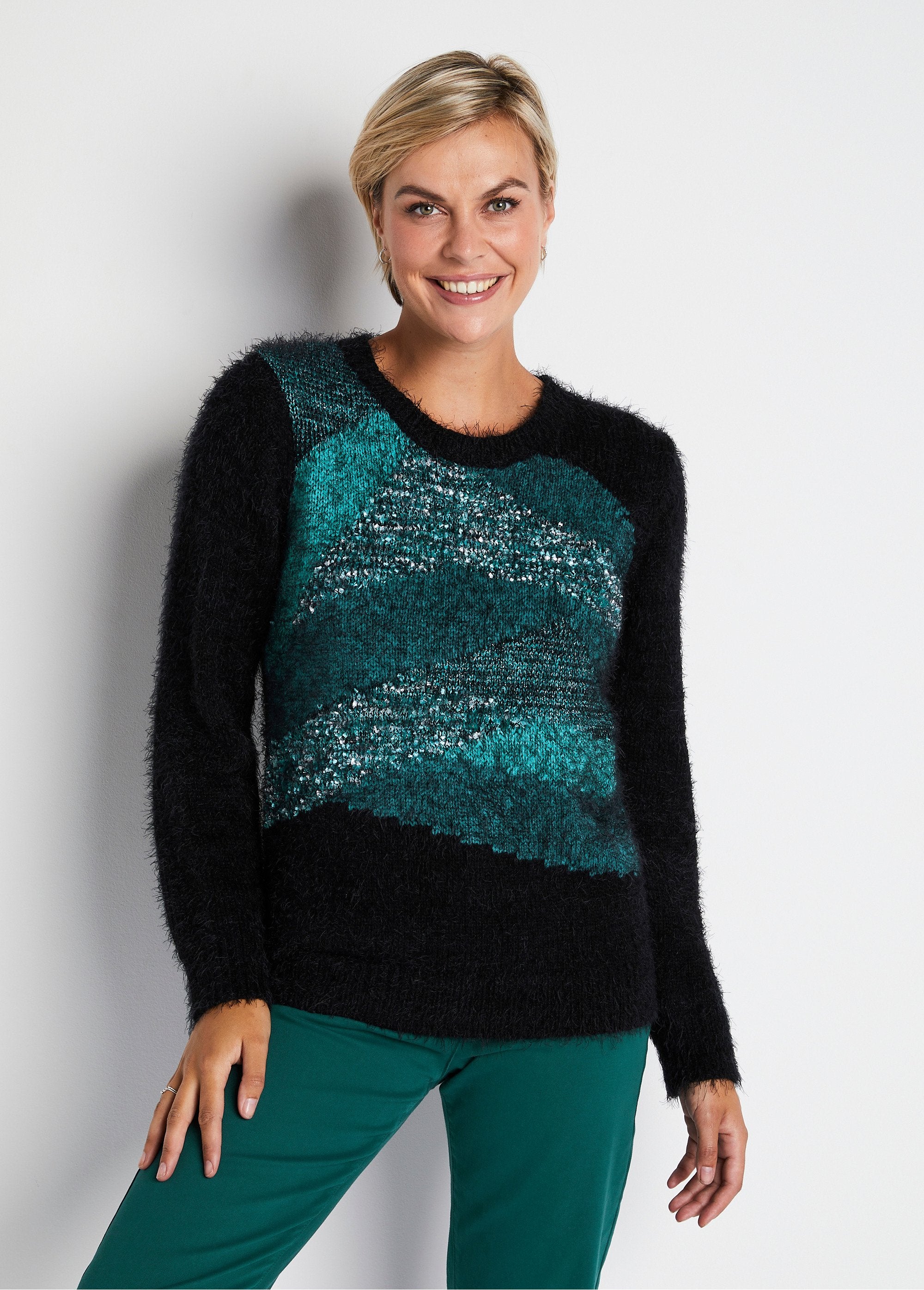 Round_neck_hairy_knit_jacquard_sweater_Duck_FA1_slim