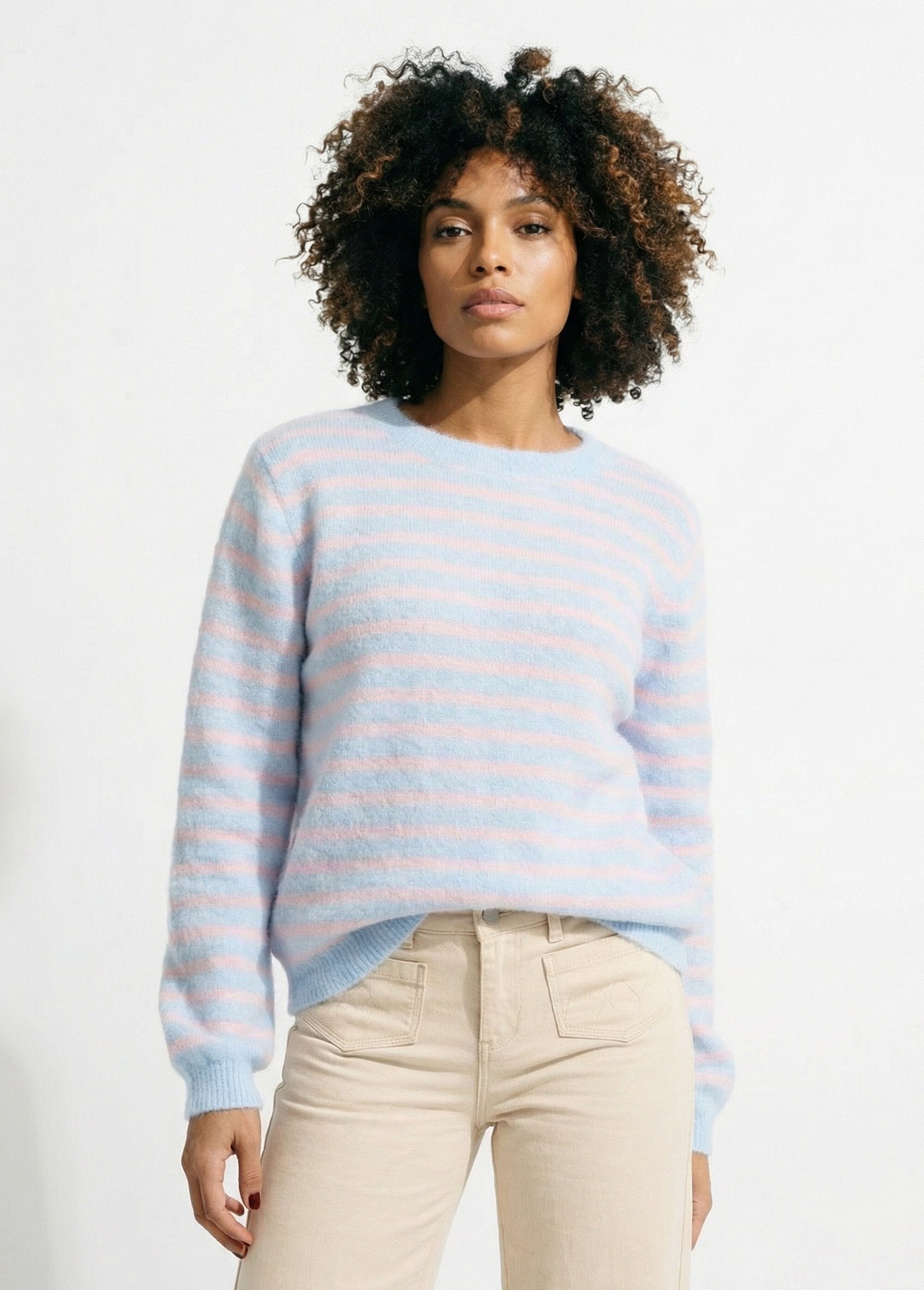 Pull_rayé_avec_laine,_dos_boutonné_Bleu_et_rose_FA1_slim