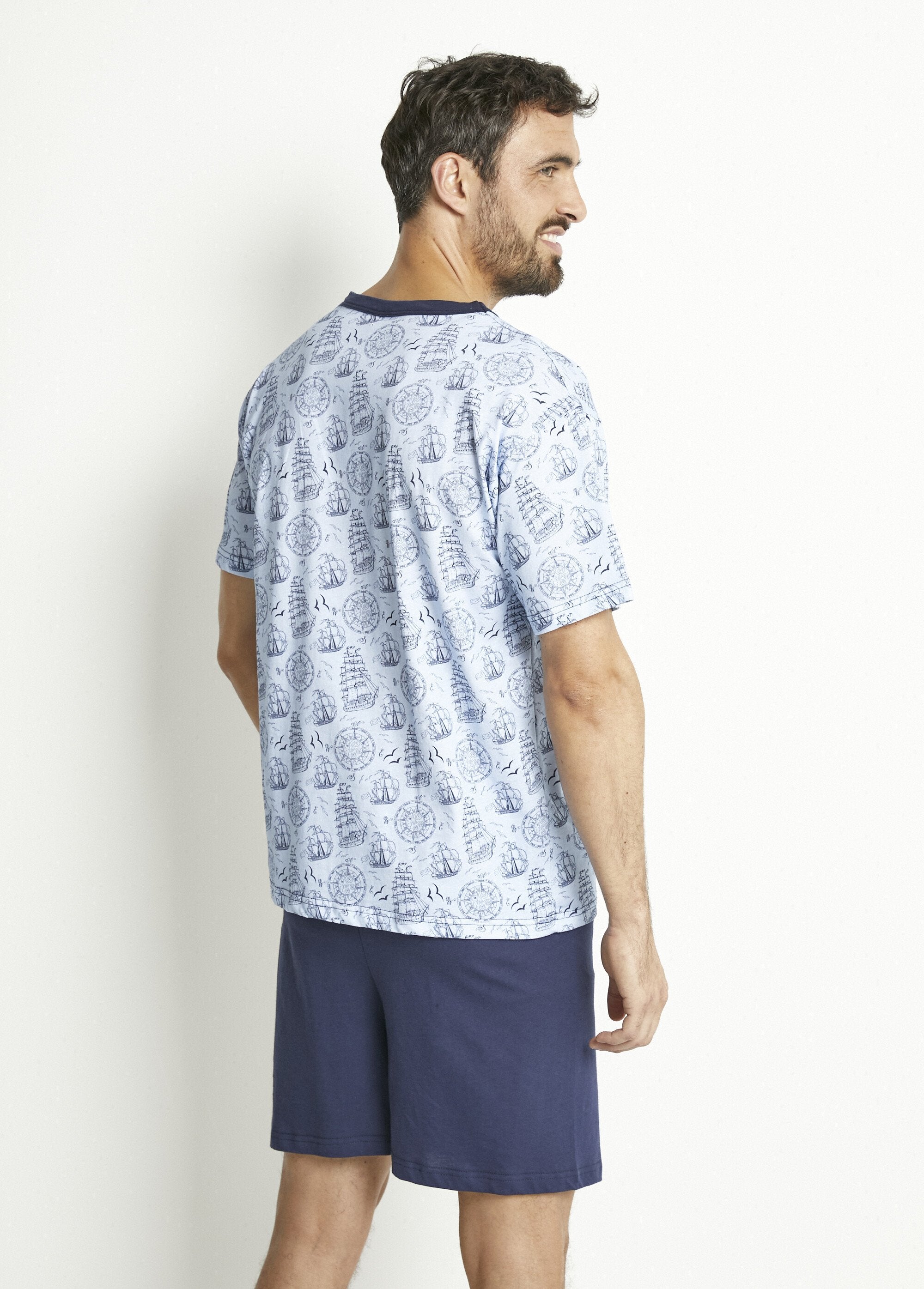 V-neck_cotton_jersey_short_pajamas_Blue_and_navy_DO1_slim