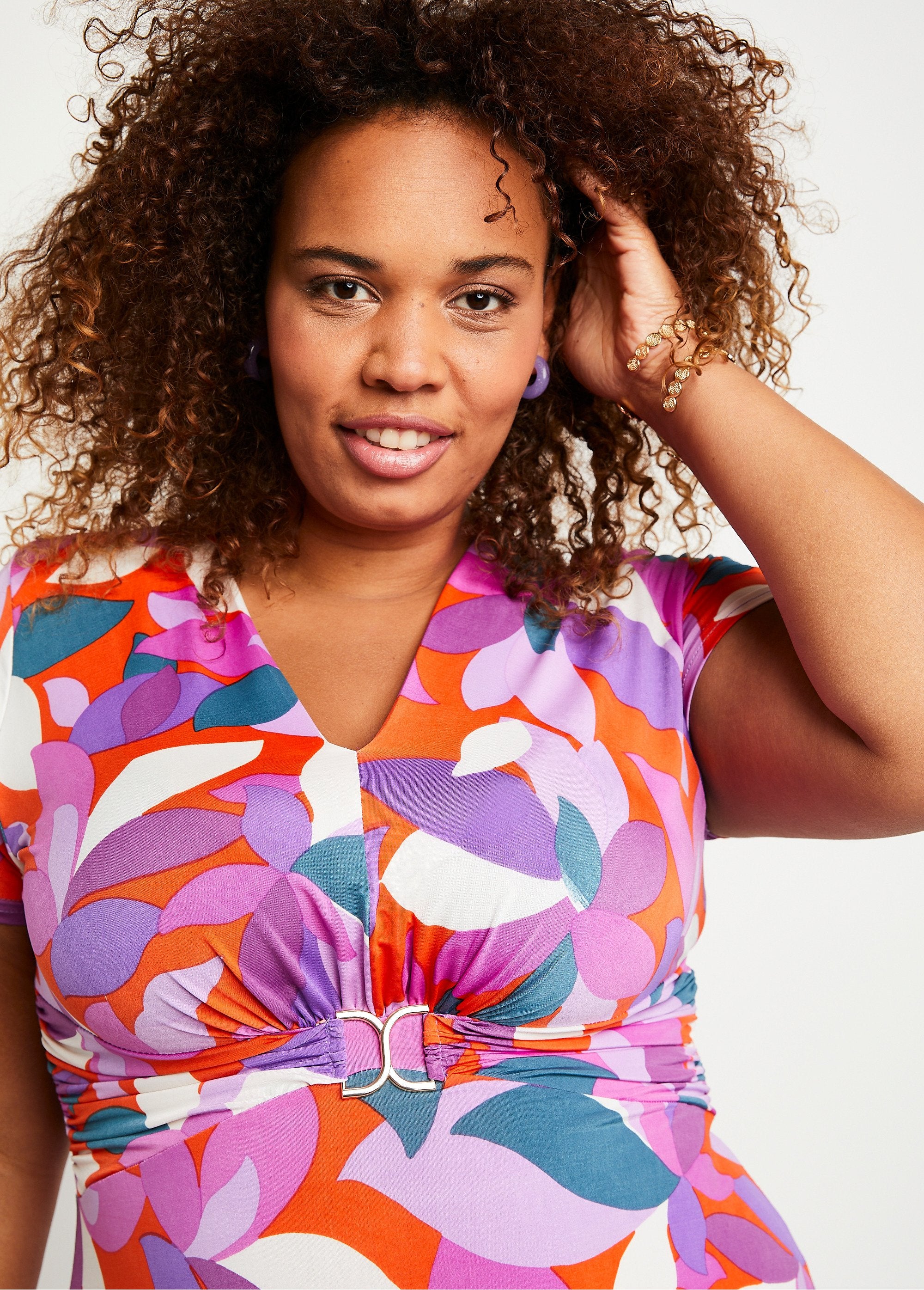 Short_flared_printed_dress_Orange_and_purple_DE1_curvy