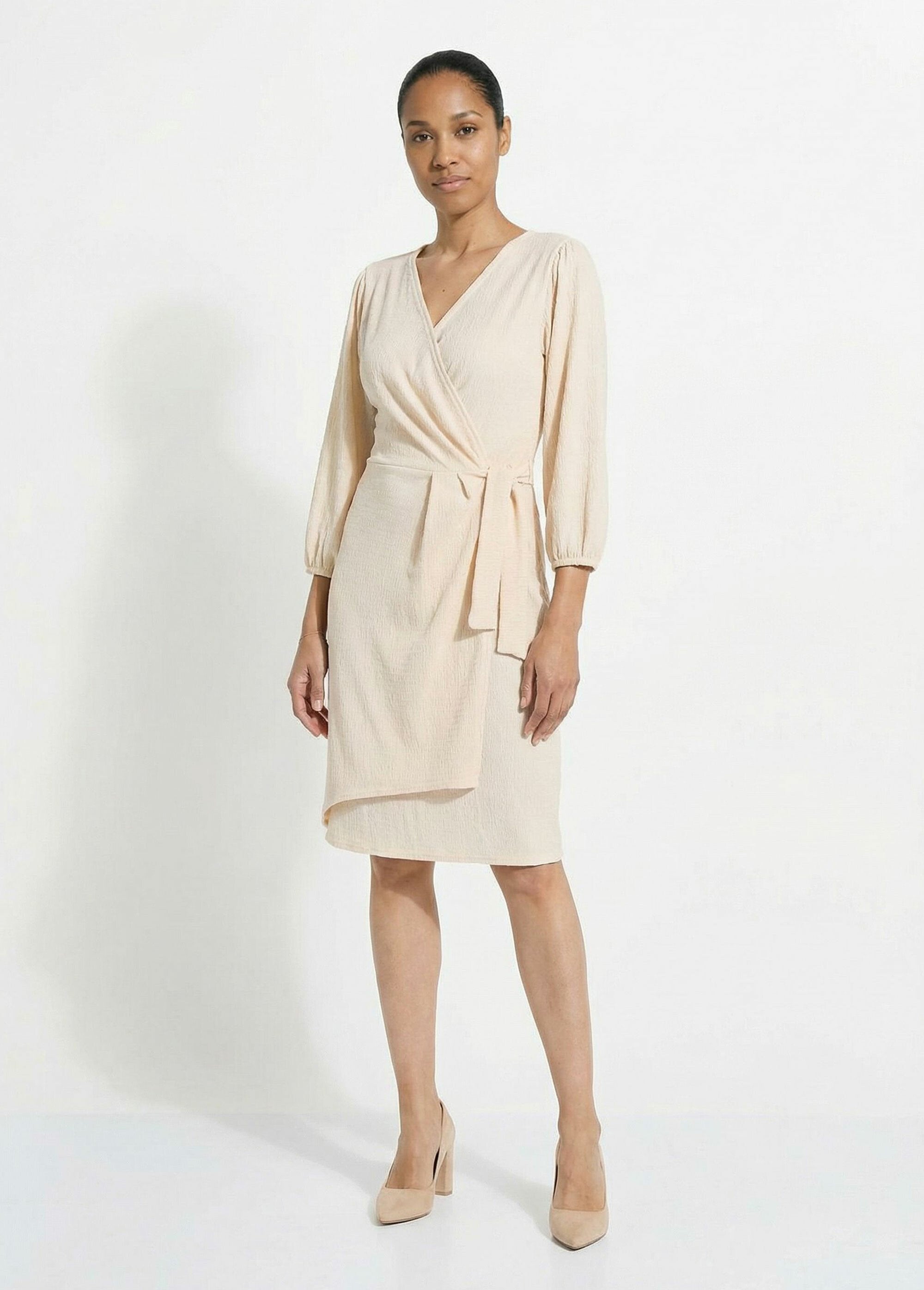 Waffle_knit_wrap_dress_Beige_FA1_slim