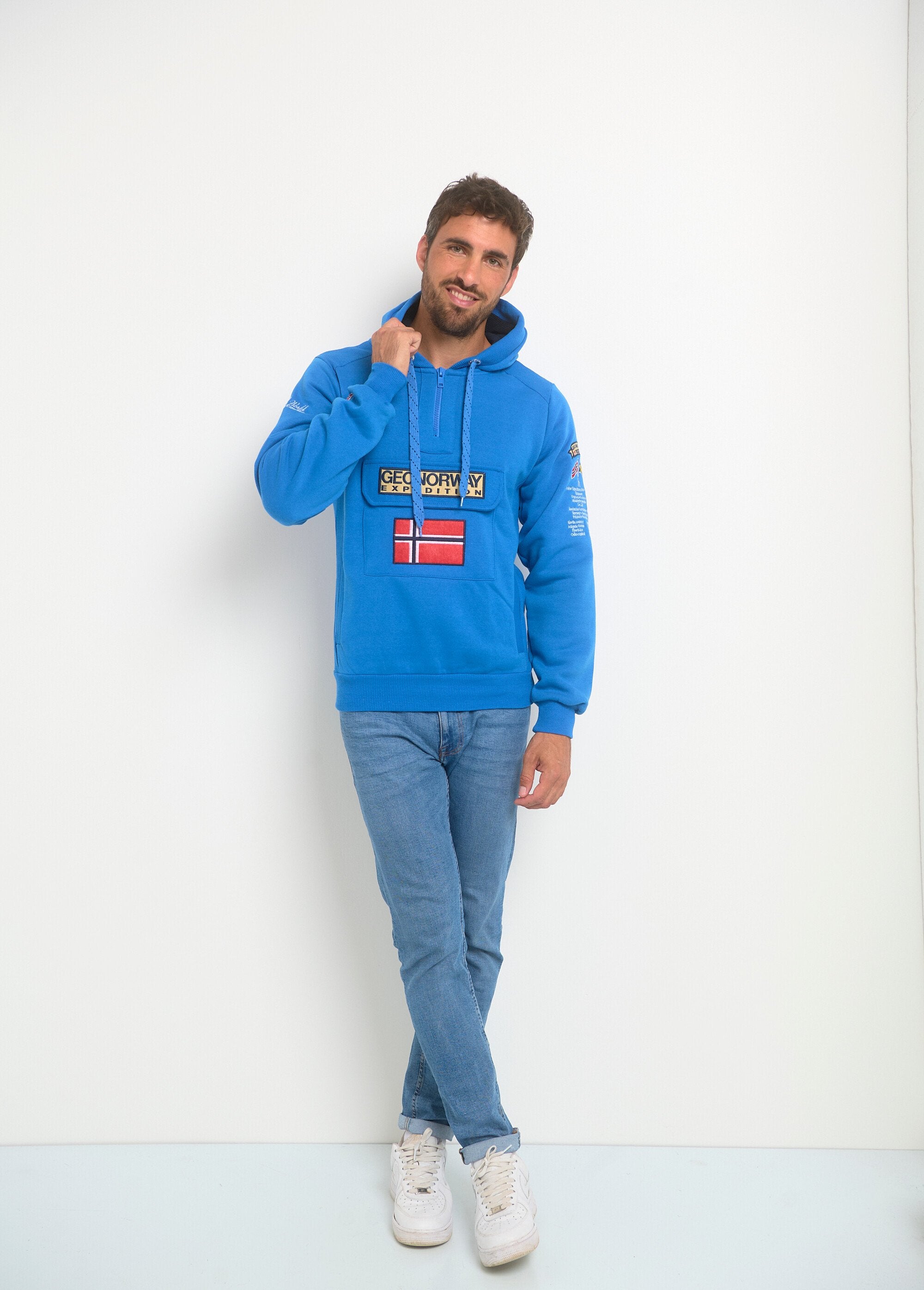 Long_sleeve_half_zip_hoodie_Royal_blue_SF1_slim