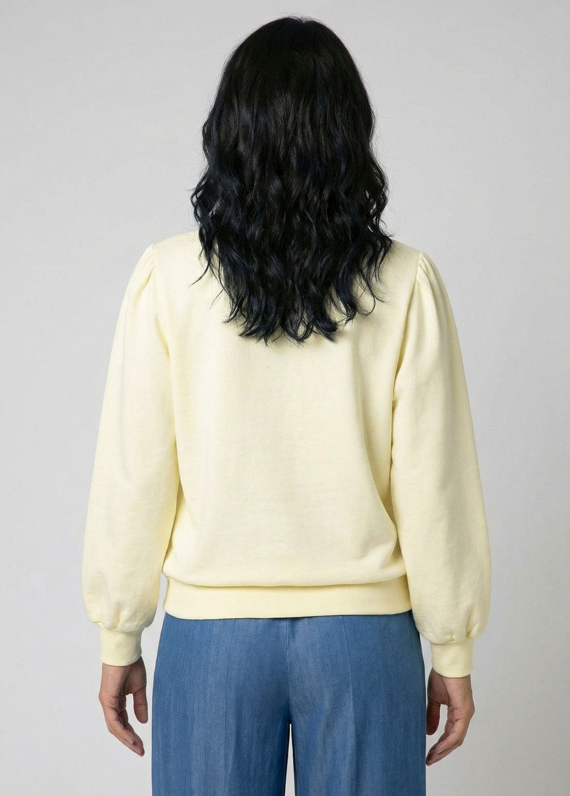 Embroidered_openwork_pure_cotton_fleece_sweatshirt_YELLOW_DO1_slim