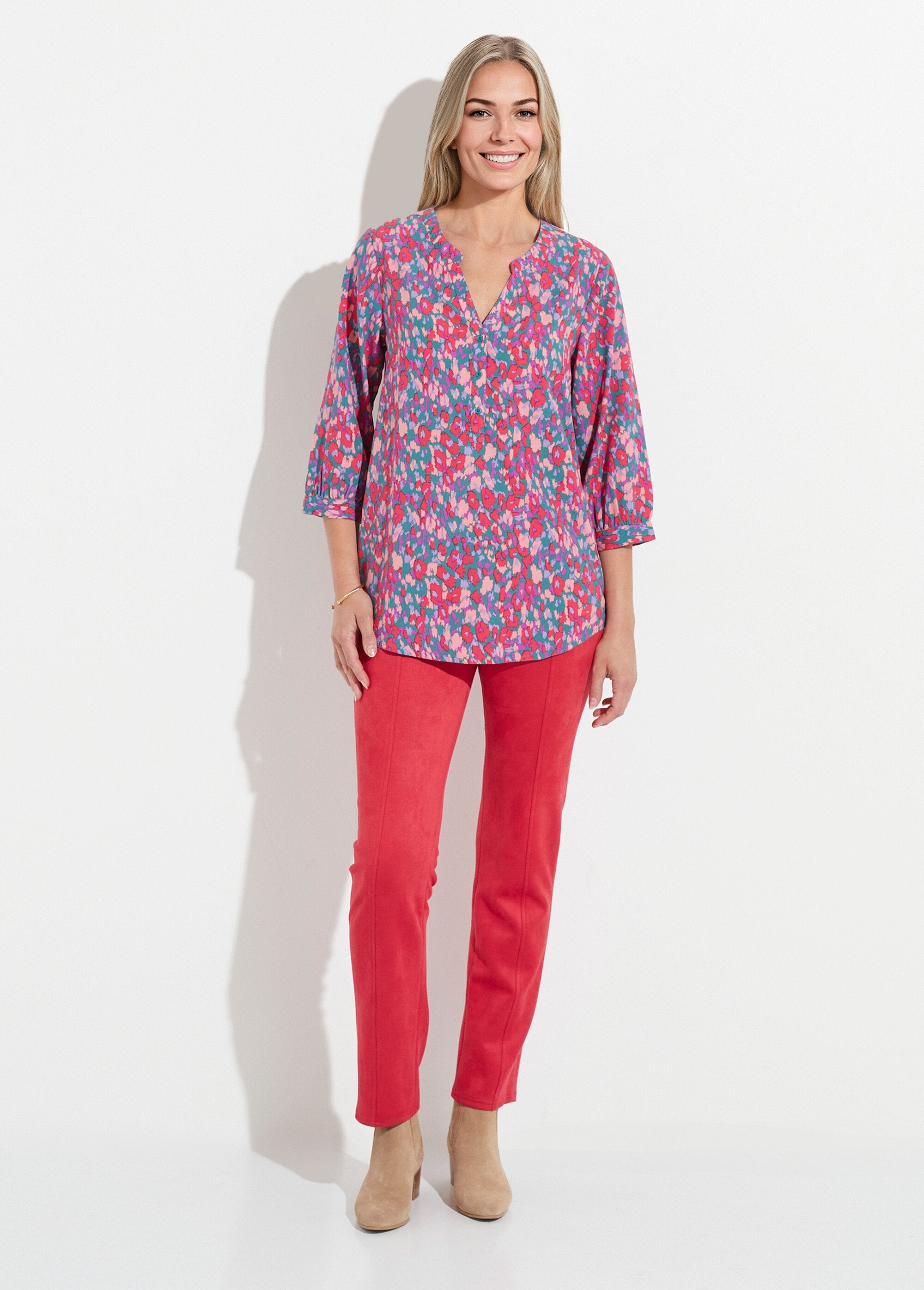 Loose-fitting_button-down_tunic_with_3/4-length_sleeves_Vert_et_rose_SF1_slim