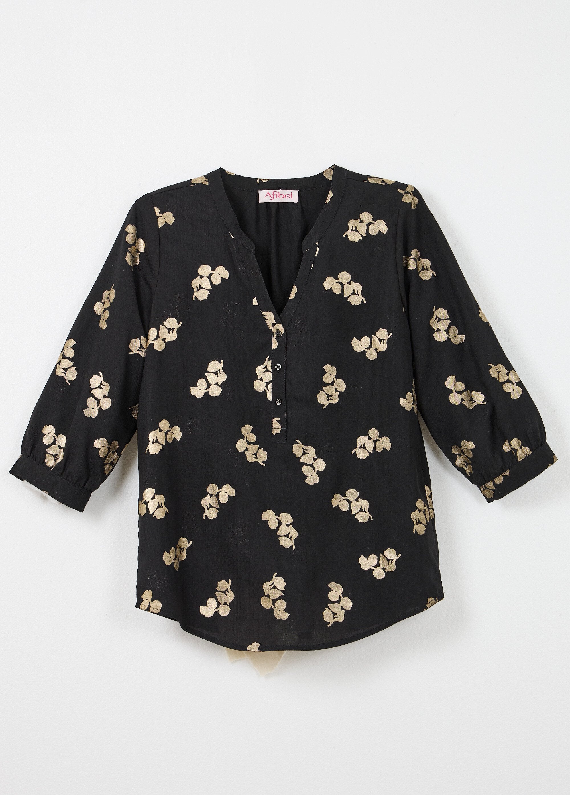 Loose-fitting_button-down_tunic_with_3/4-length_sleeves_Noir_AP1_slim